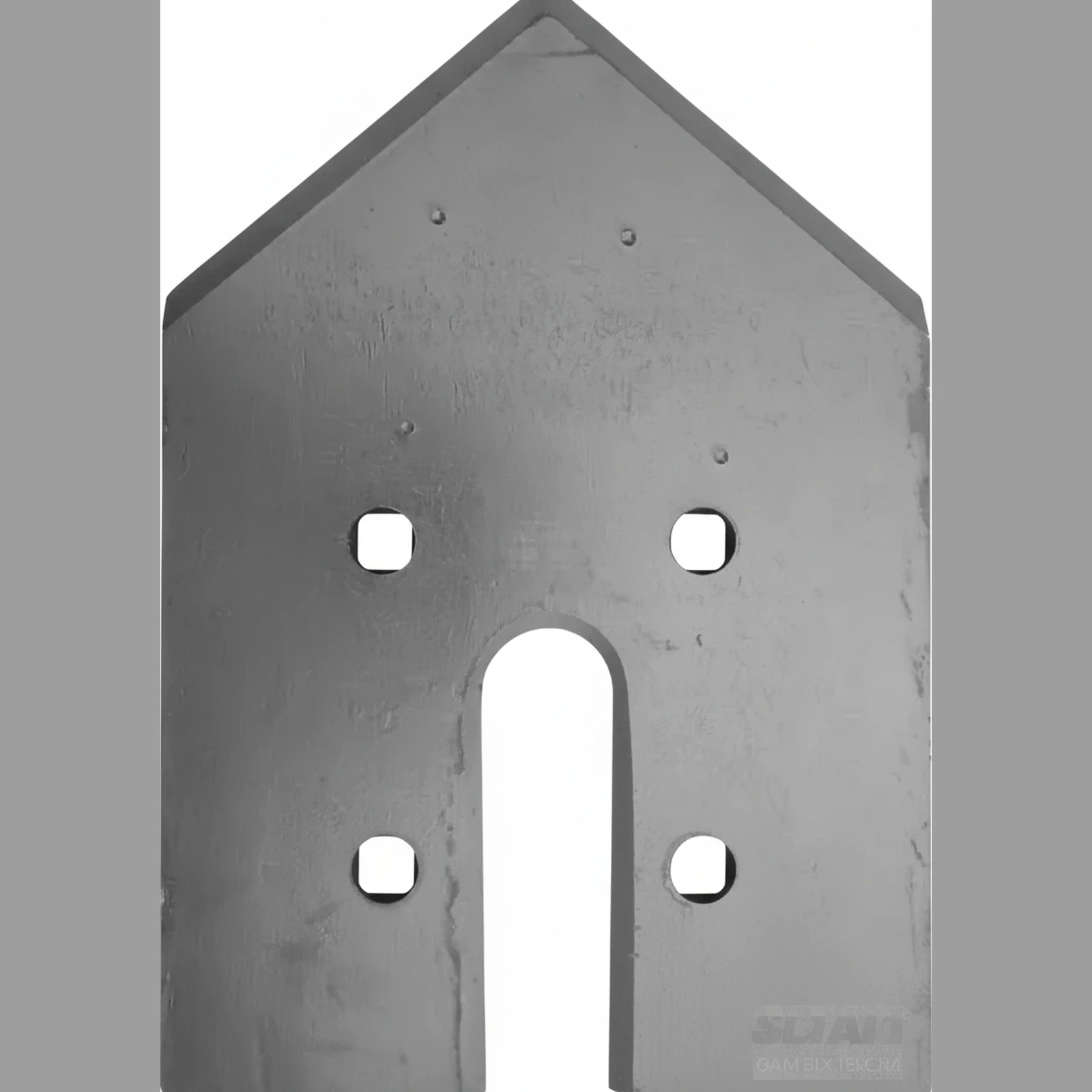 Kramp - 3374351GP - Kultivatorspitze 350x240x12mm, Gehaertet, Flach, 4 Loecher, Geeignet Fuer Lemken