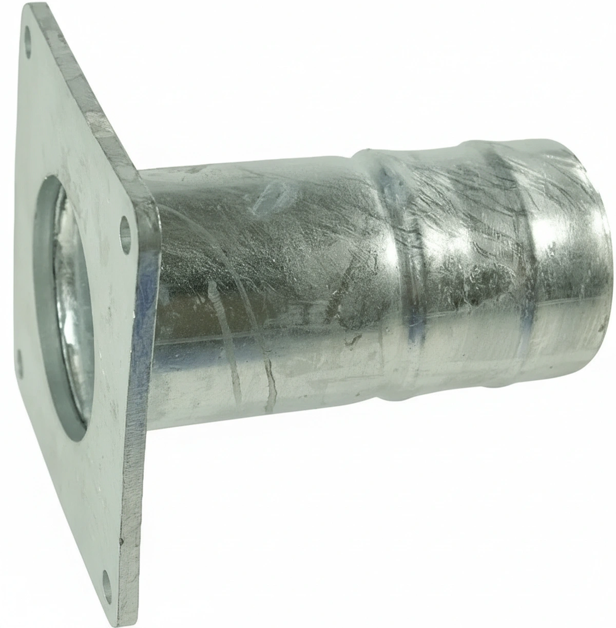 Kramp - 4304000Z - Quadratflansch Mit 4" Schlauchstutzen, Verzinkt