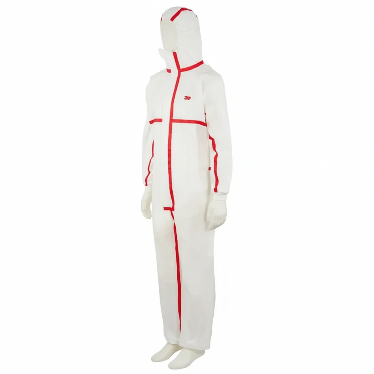 Kramp - 4565XXXL - Einweg-Overall, Groesse 3XL, weiss/rot, von 3M
