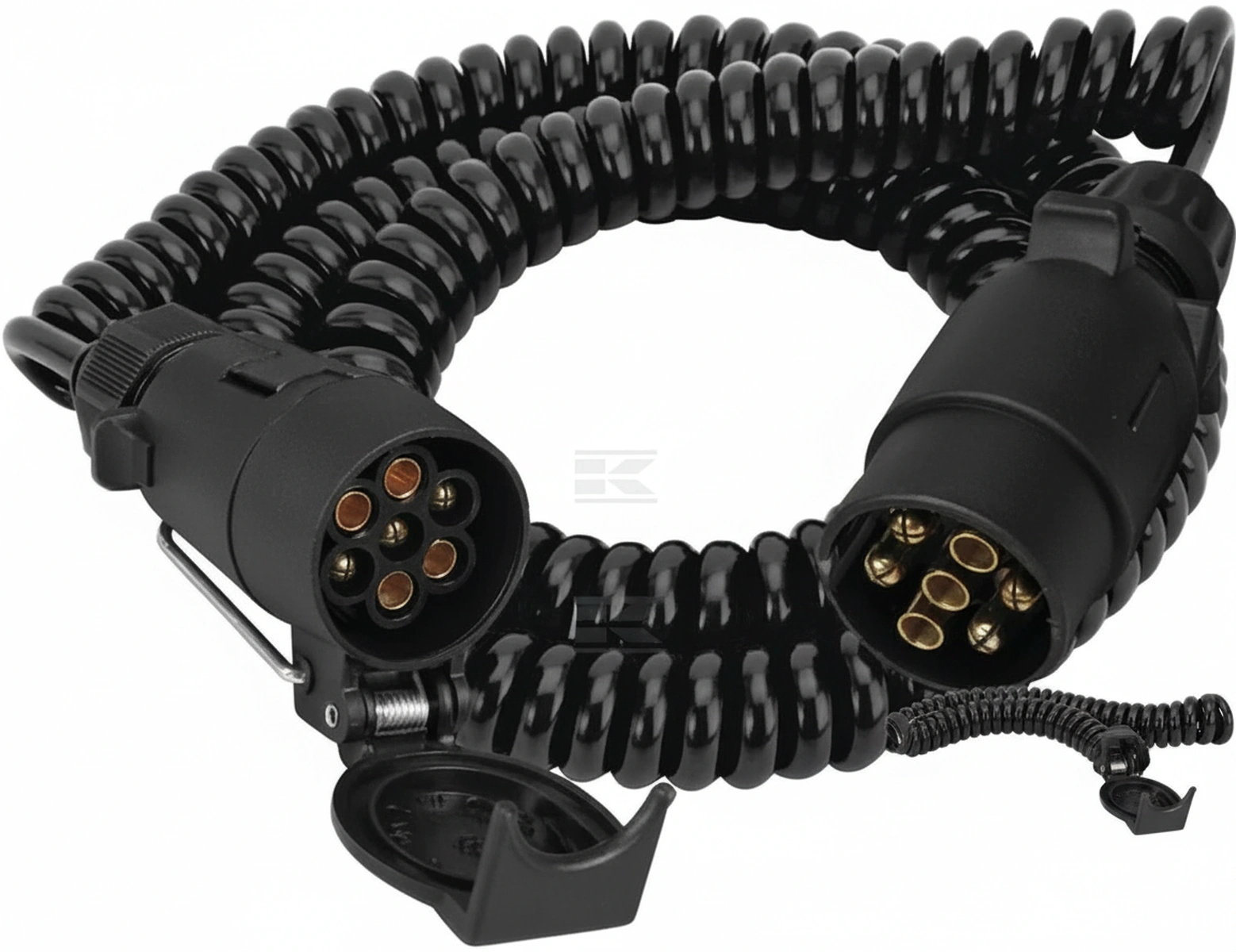 Kramp - 484063 - Spiralkabelverlängerung 7-polig (5 Adern) 5 m Stecker / Kupplung