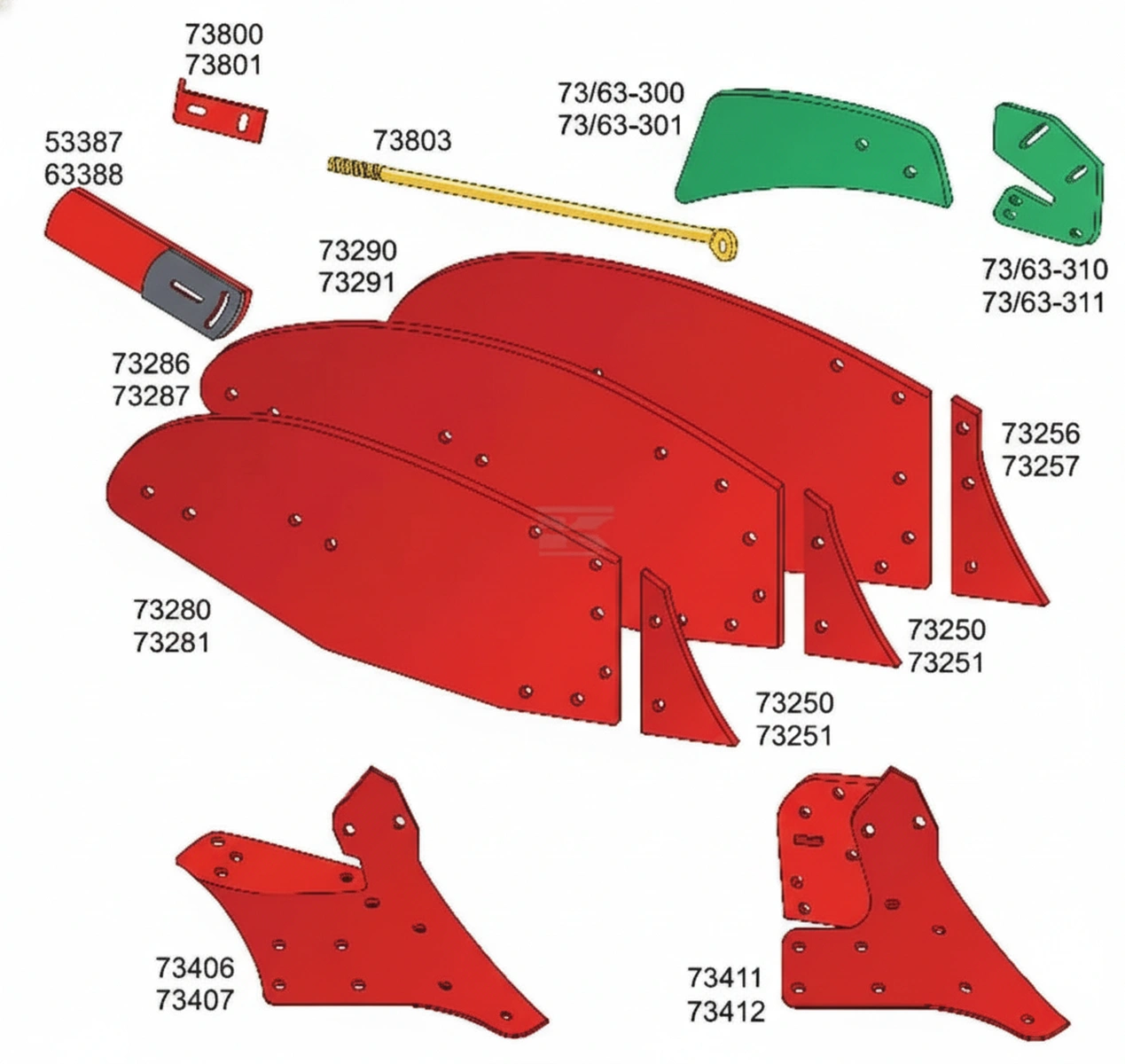 Kramp - 5040063388 - Ablenkblech Stangen