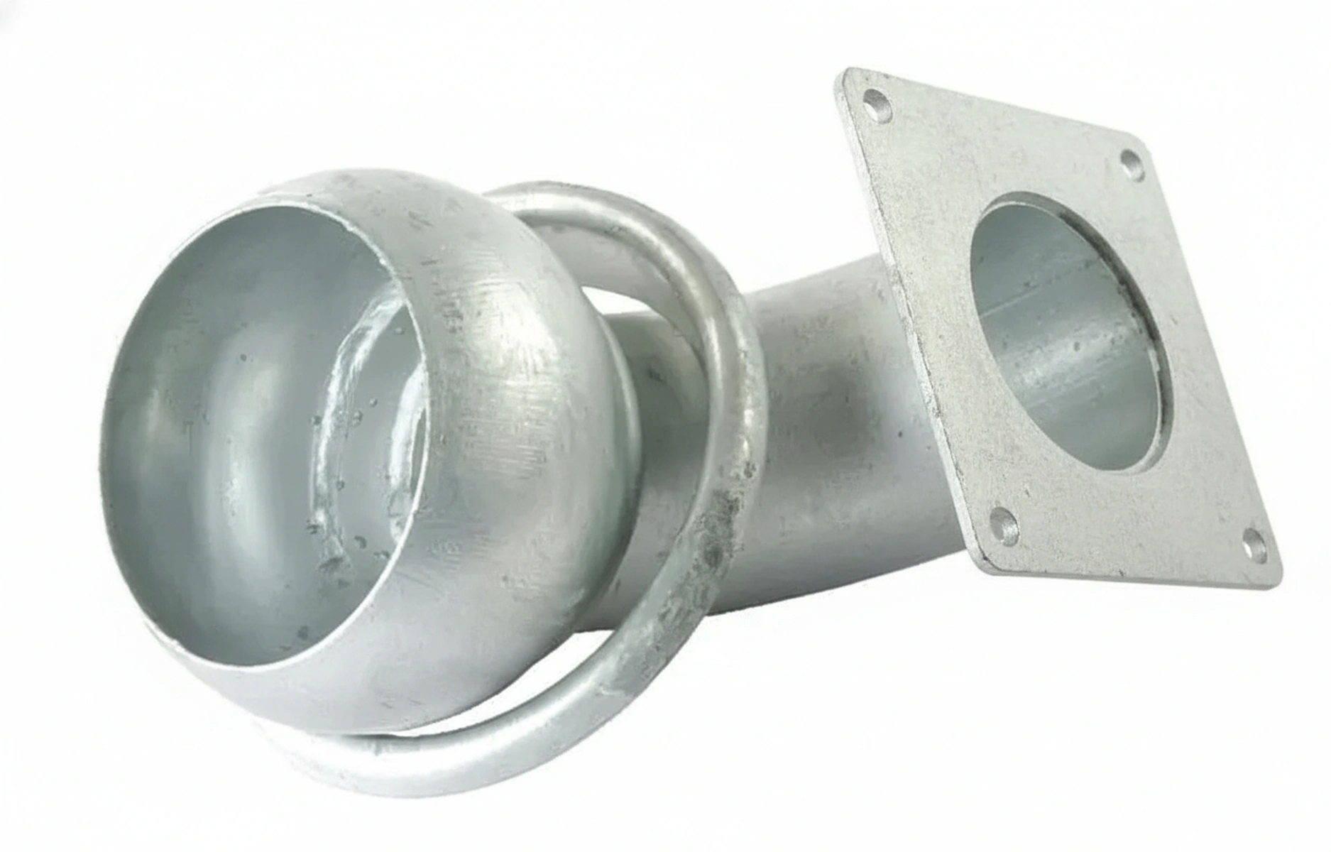 Kramp - 6123090Z - Maennlich 6" Anschluss mit Quadratischem Flansch 90°