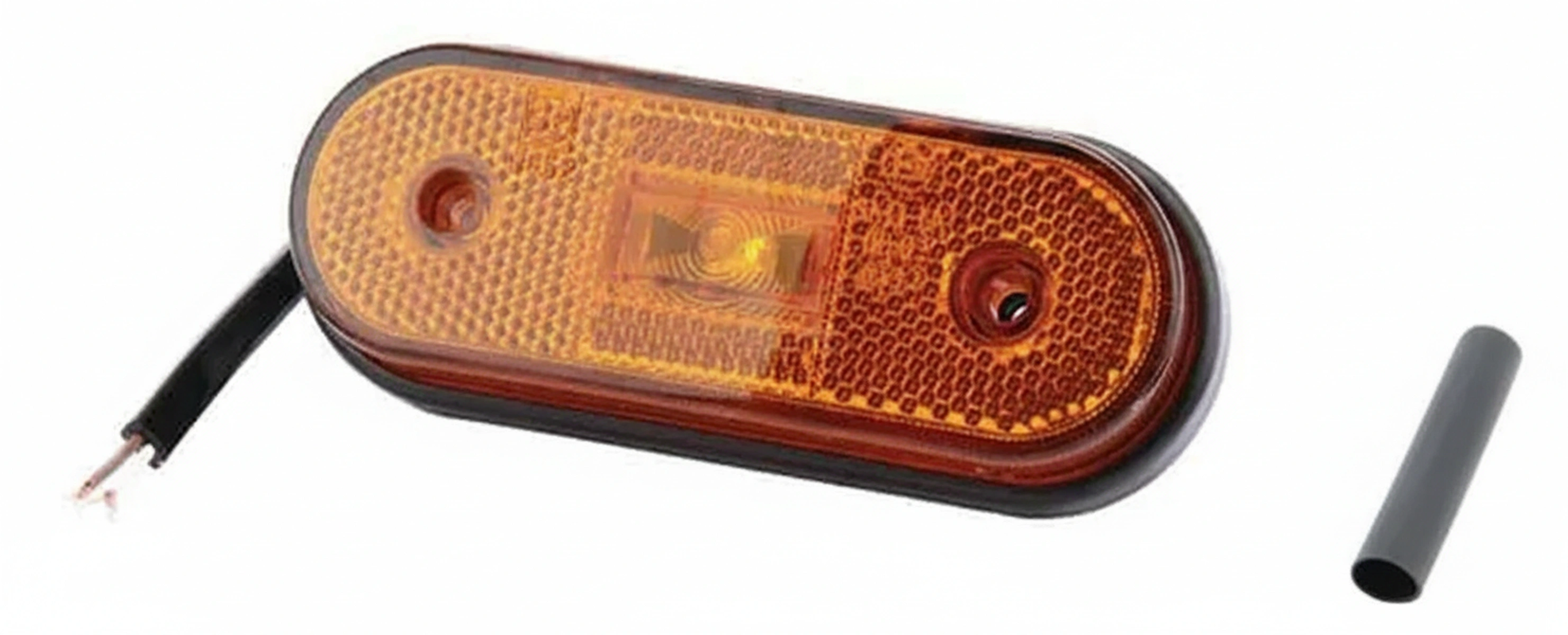 Kramp - 6SU11935GL - Markierungsleuchte LED, rechteckig, 12/24V, orange, schraubmontiert, 119x35x46mm