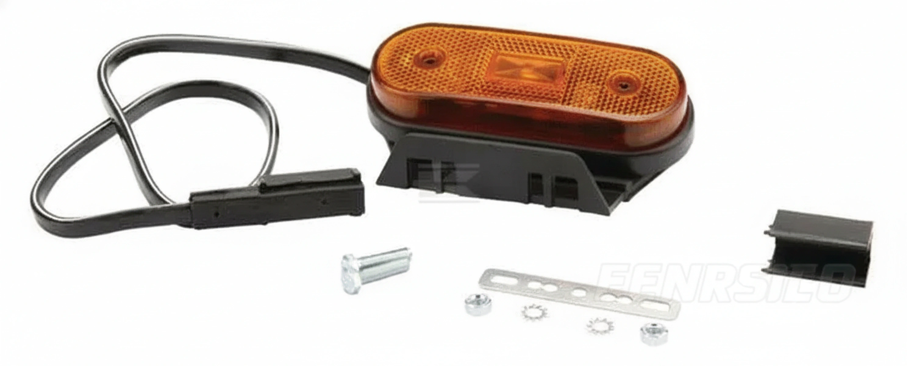 Kramp - 6SU11935GLB50 - Markierungsleuchte LED, rechteckig, 12/24V, orange, schraubmontiert, 119x35x46mm