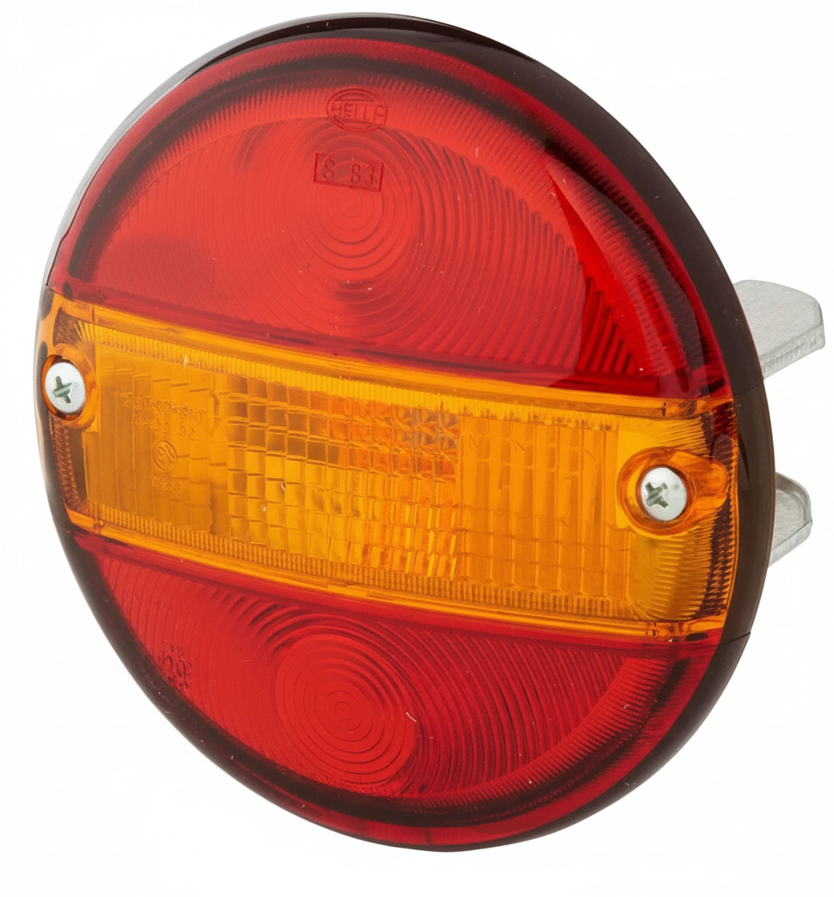 Kramp - 9EL113324001 - Lichtlinse, Bernsteinfarben/Rot, Rund Diameter 140mm LH/RH/Hinten Hella