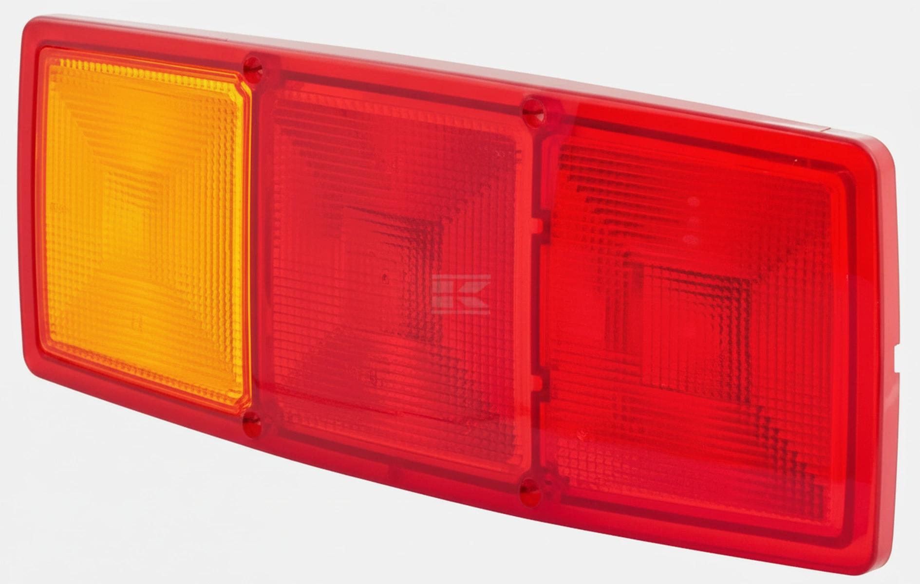 Kramp - 9EL147747001 - Lichtlinse, Rot/Transparent/Bernsteinfarben, Rechteckig LH/RH/Heck Hella