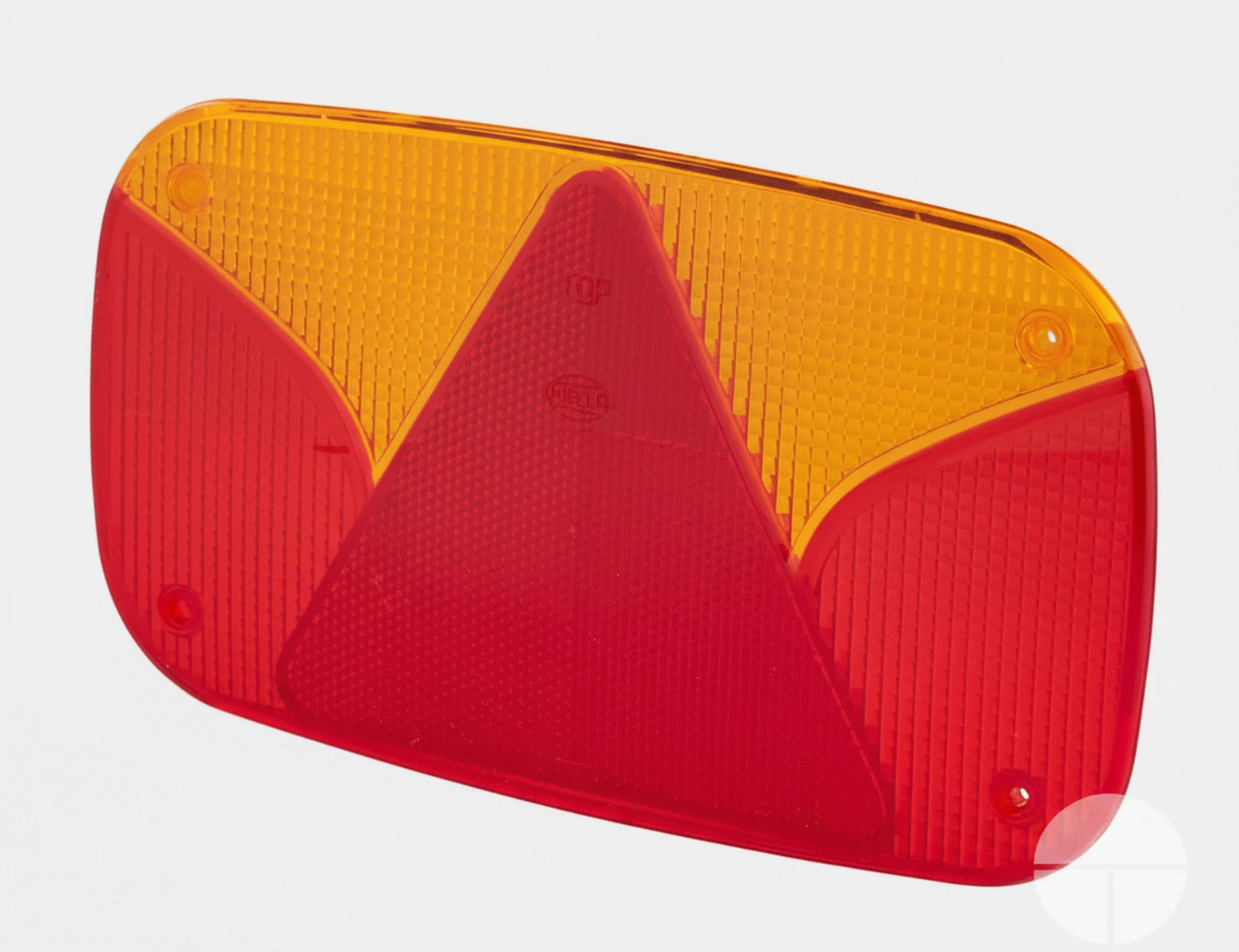 Kramp - 9EL990632001 - Leuchtlinse, rot/transparent/bernsteinfarben 244x138mm heck/Stangen Hella – Links