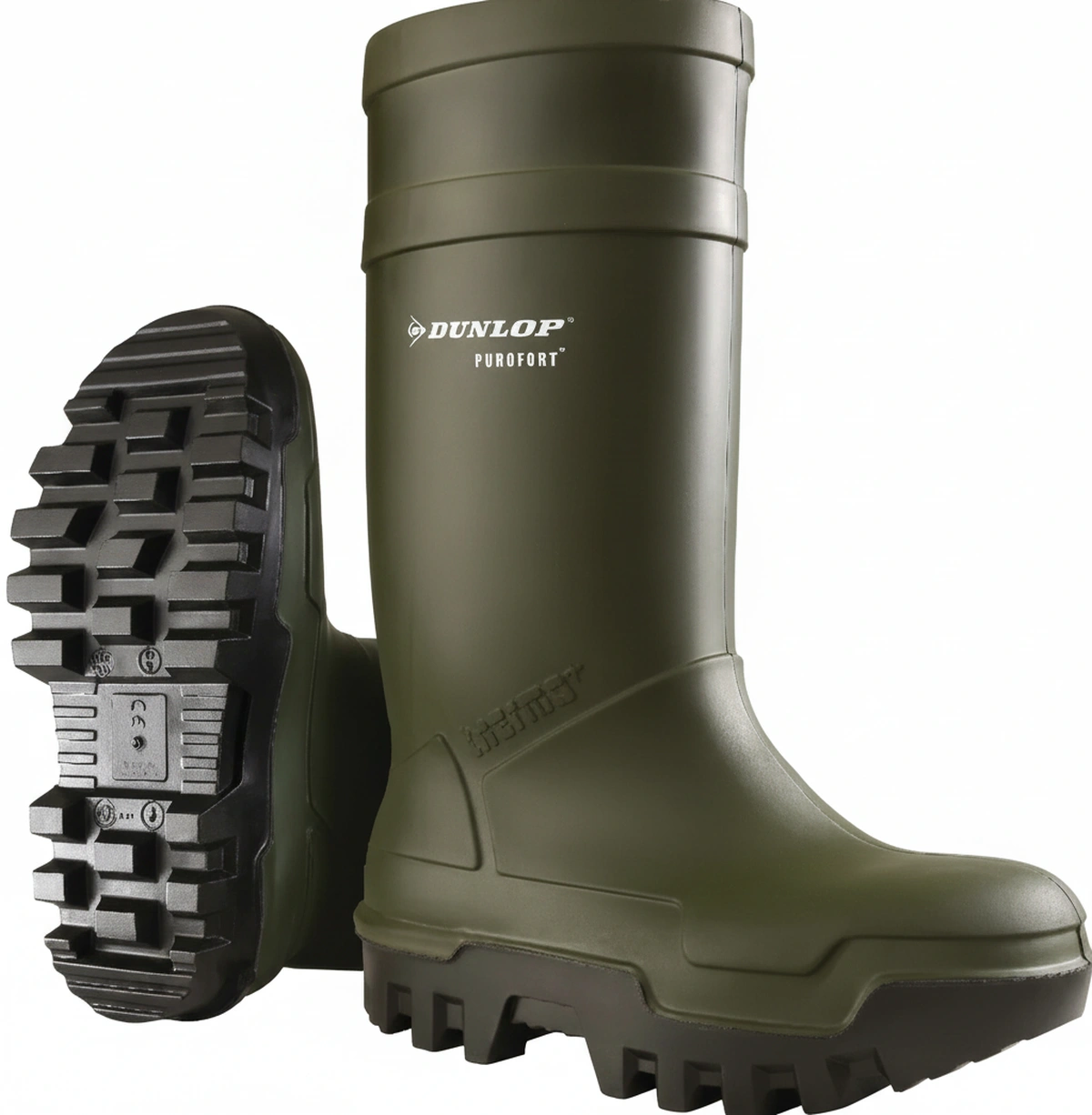 Kramp - C66293347 - Sicherheitsschuhe Gruen, Klasse S5, Groesse 12 Wellingtons Purofort® Thermo+ Dunlop