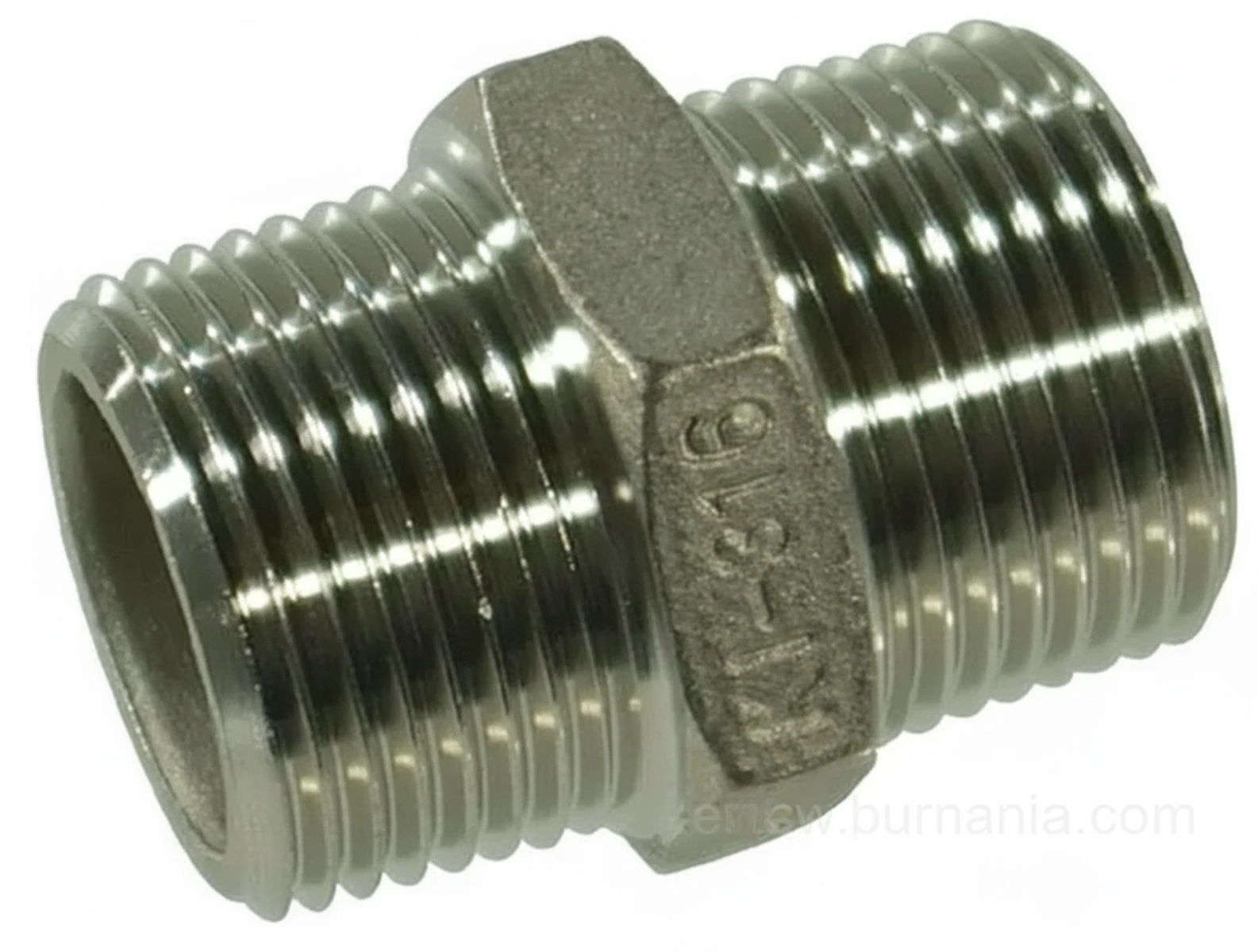 Kramp - FG2802RVS - Nippel S.S. 2xM 2"
