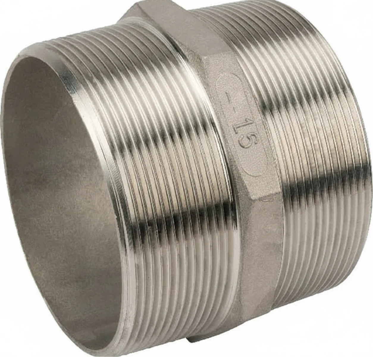 Kramp - FG2803RVS - Nippel S.S. 2xM 3"
