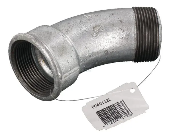 Kramp - FG40112L - Bogen 45° Weiblich/Maennlich Verzinkt 1 1/2"