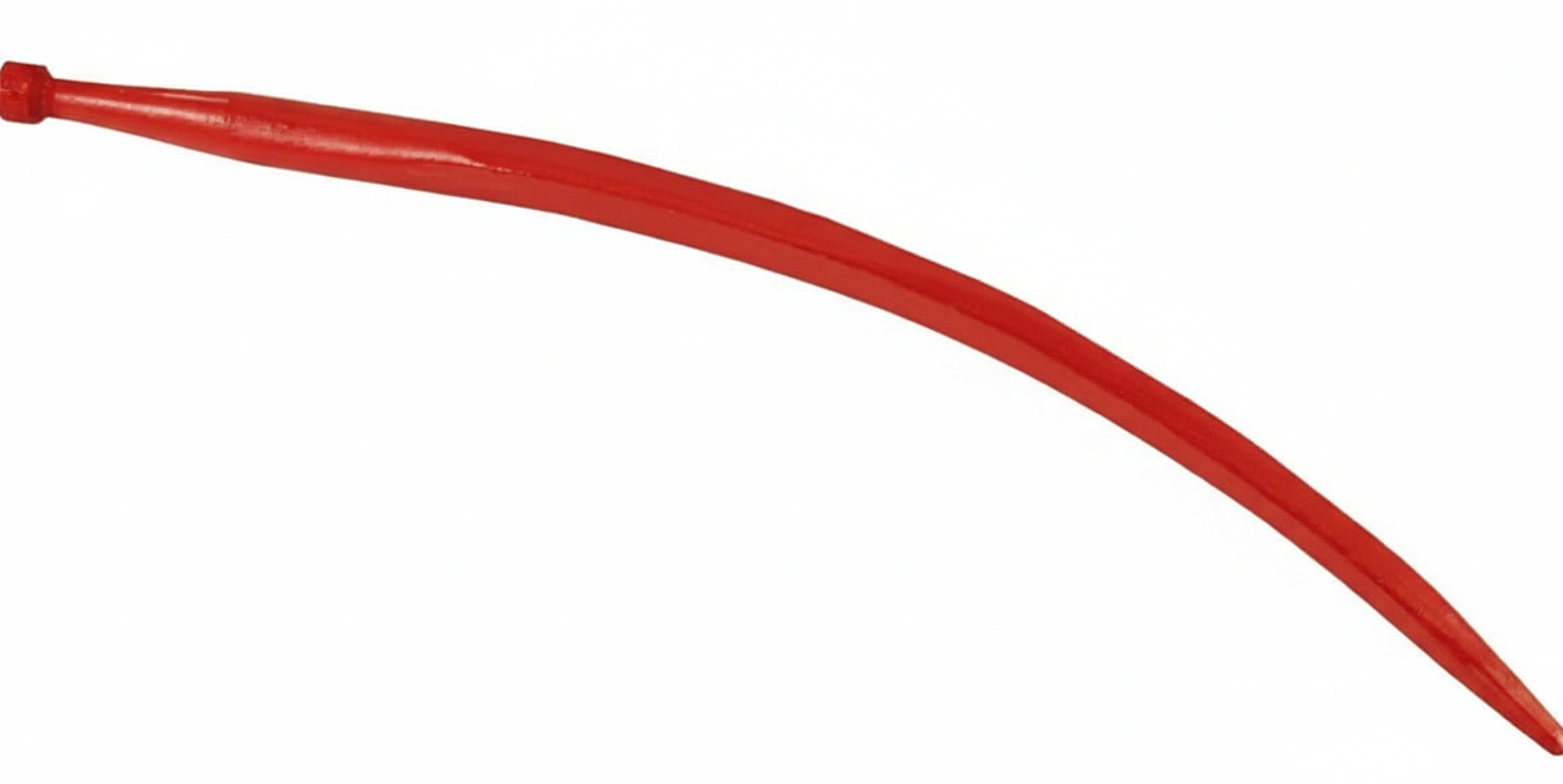 Kramp - FT42 - Laderzinken, gebogen, quadratischer Querschnitt 36x680mm, Spitze mit M20x1,5mm Mutter, rot, SHW
