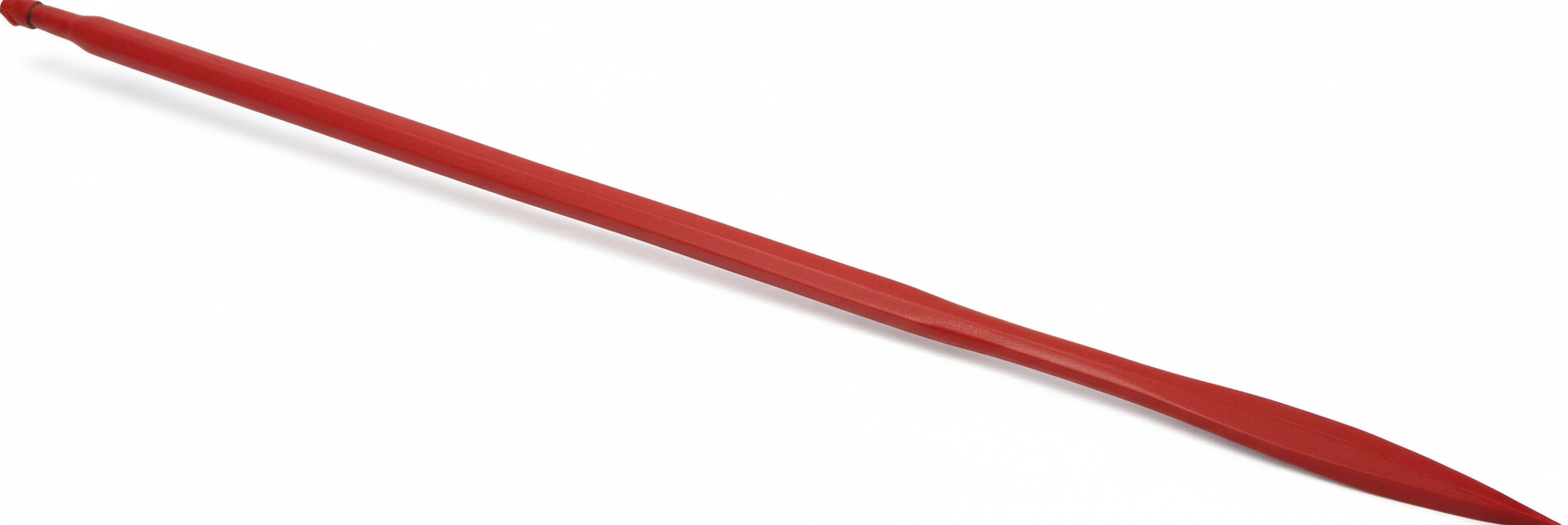 Kramp - FT5 - Laderzinke, Gerade, Quadratischer Querschnitt 36x1400mm, Abgeflachte Spitze Mit M22x1,5mm Mutter, Rot, SHW