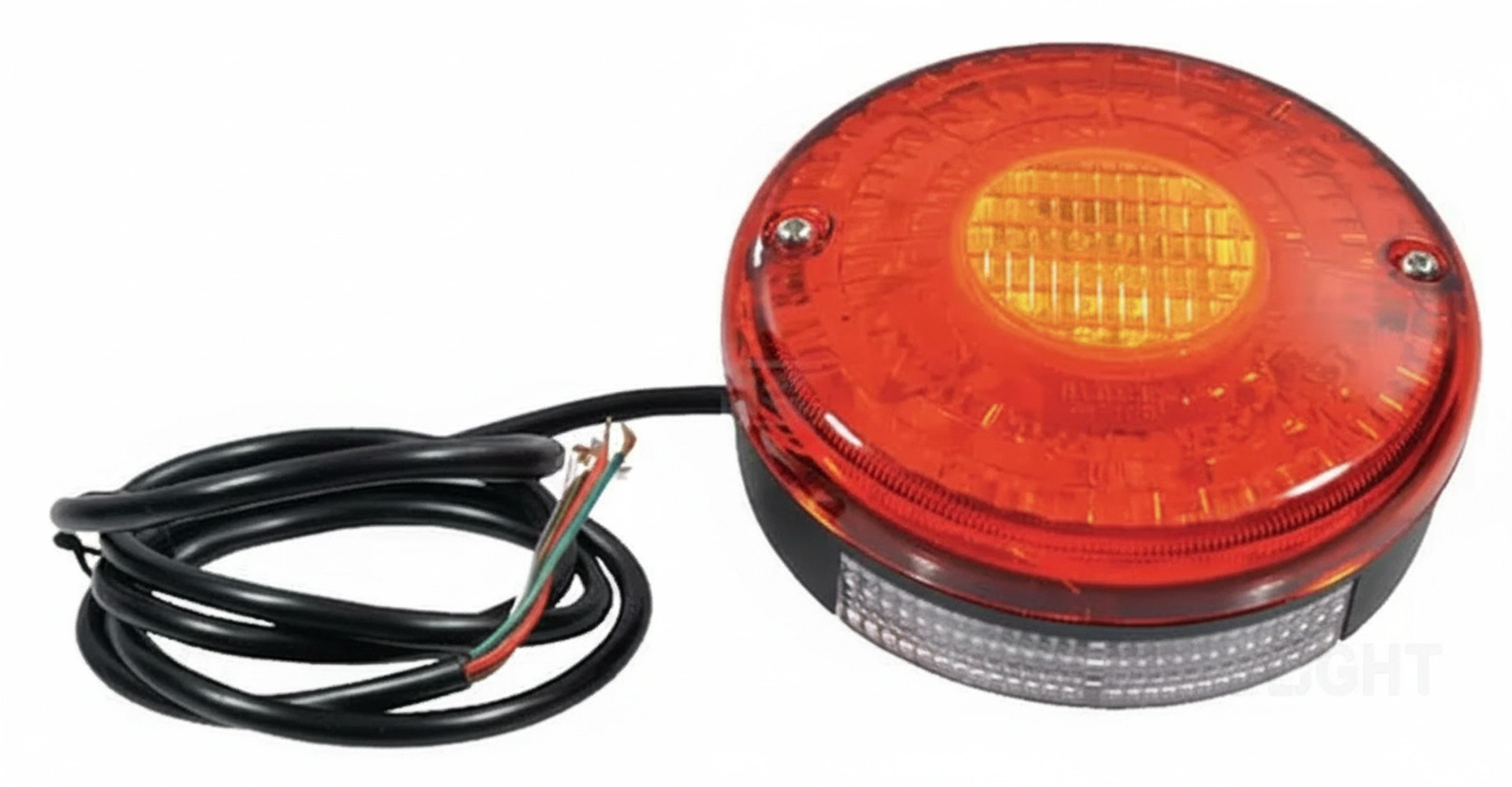 Kramp - LA2003M - Ruecklicht LED, Rund, 12/24V, Rot/Amber, Verschraubt, Diameter 140mm