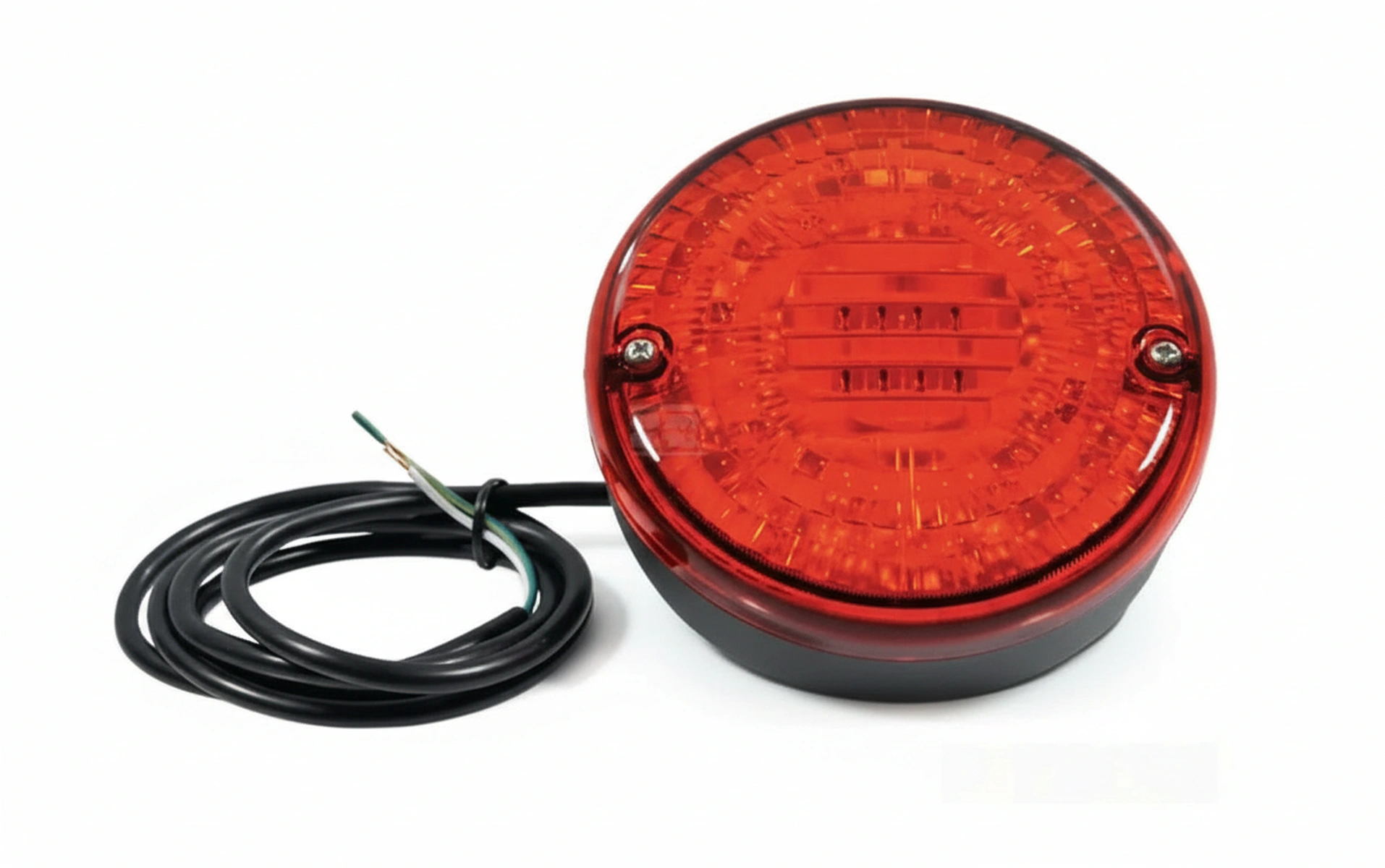 Kramp - LA2004M - Nebelschlussleuchte LED, Rund, 12/24V, Rot, Verschraubt, Diameter 140mm