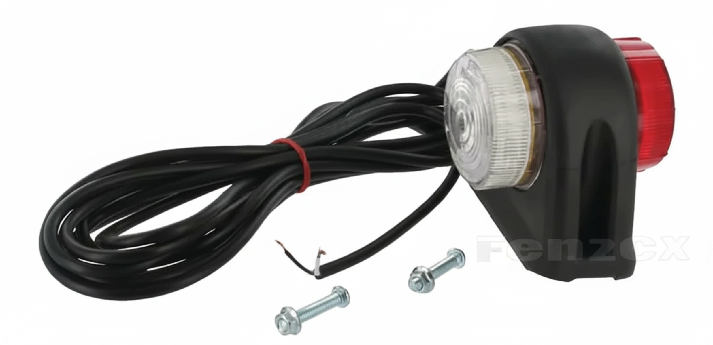 Kramp - LA265554 - Markierungsleuchte LED, Rund, 12/24V, Rot/Weiss, Verschraubt