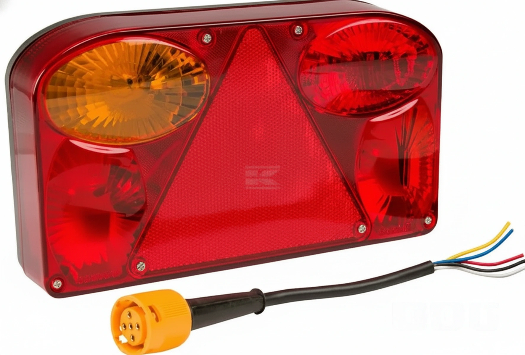 Kramp - LA45029L - Rueckleuchte Stangen Rechteckig, 12/24V, 235x135x52mm, Bajonett 5-Polig
