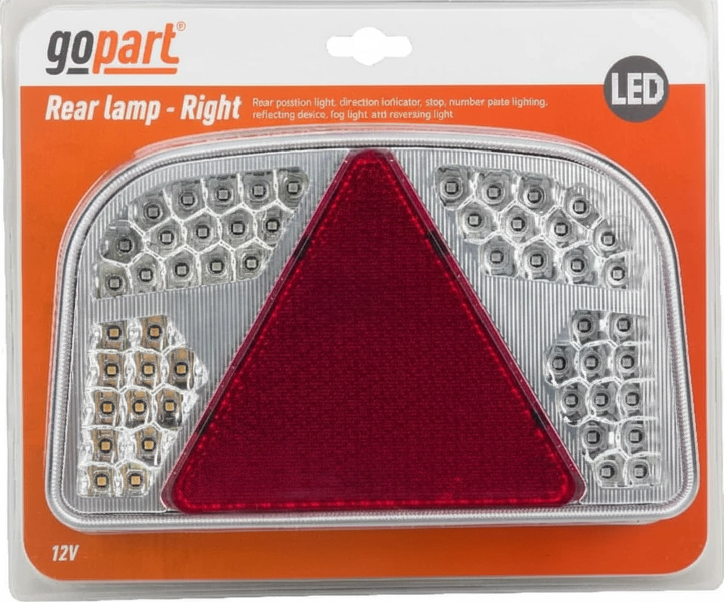 Kramp - LA91260R - Multifunktionslicht RH LED, Rechteckig, 12V, 244x149x48mm, Bajonett 7-Polig, Gopart