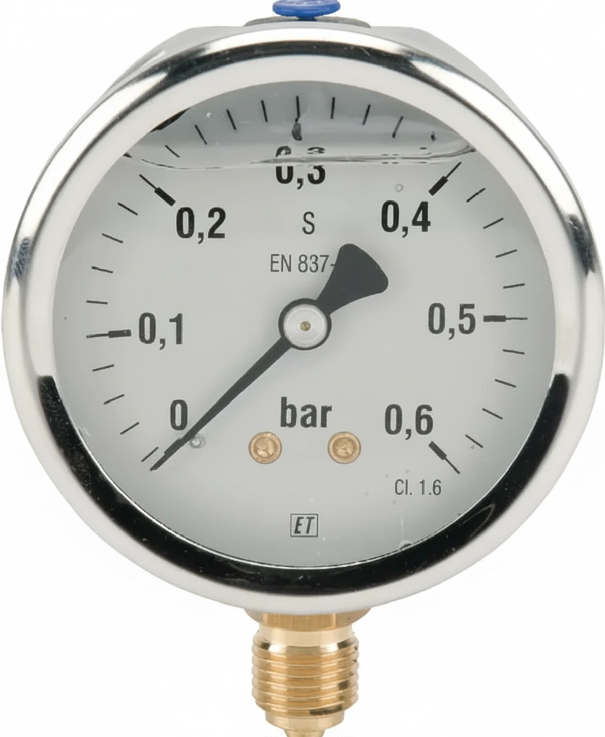 Kramp - MA6306L04SSGF - Manometer Diameter 63 0-0,6bar 1/4" Unteranschluss