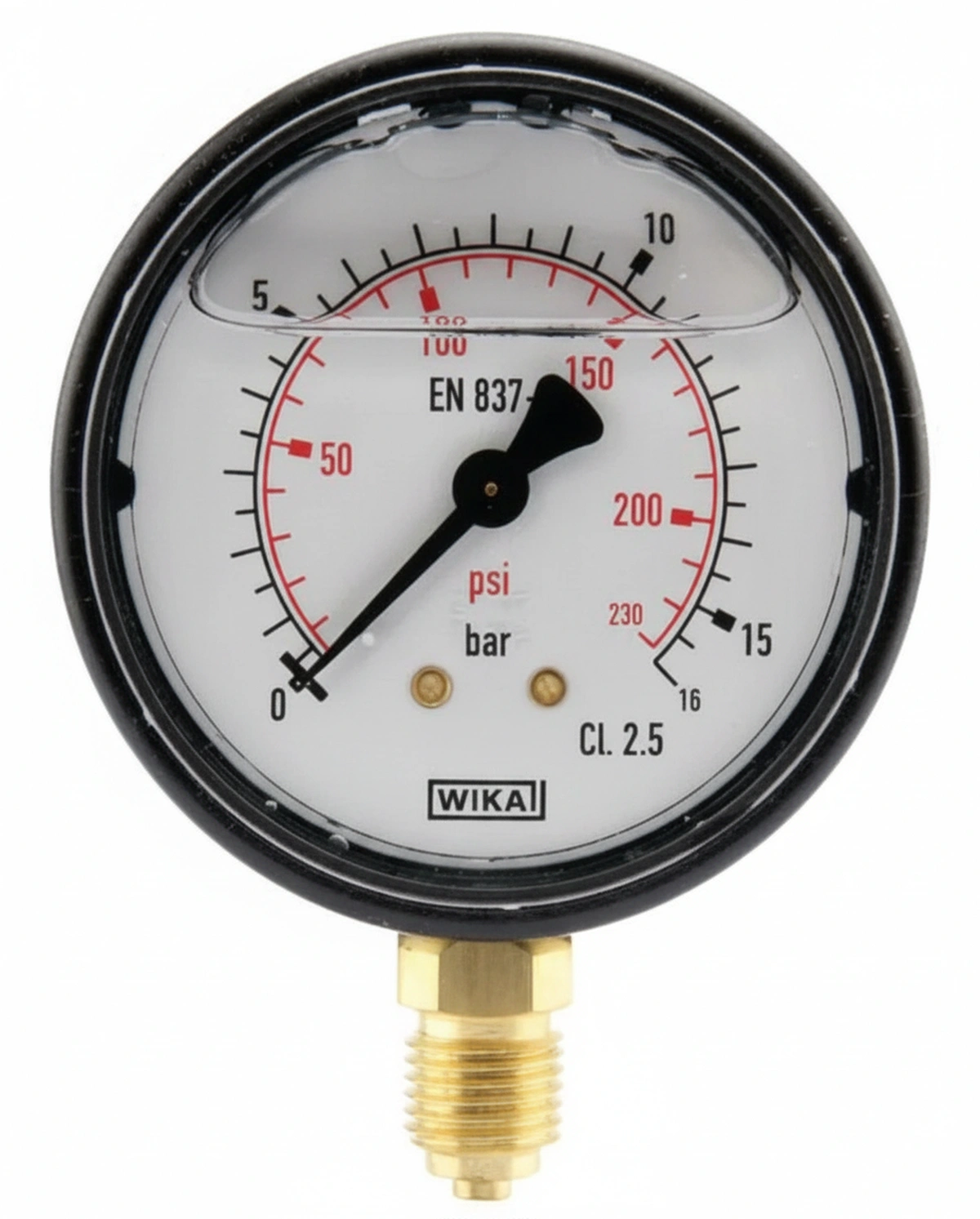 Kramp - MA6316L04PLGF - Manometer Diameter 63 0-16bar 1/4" unten