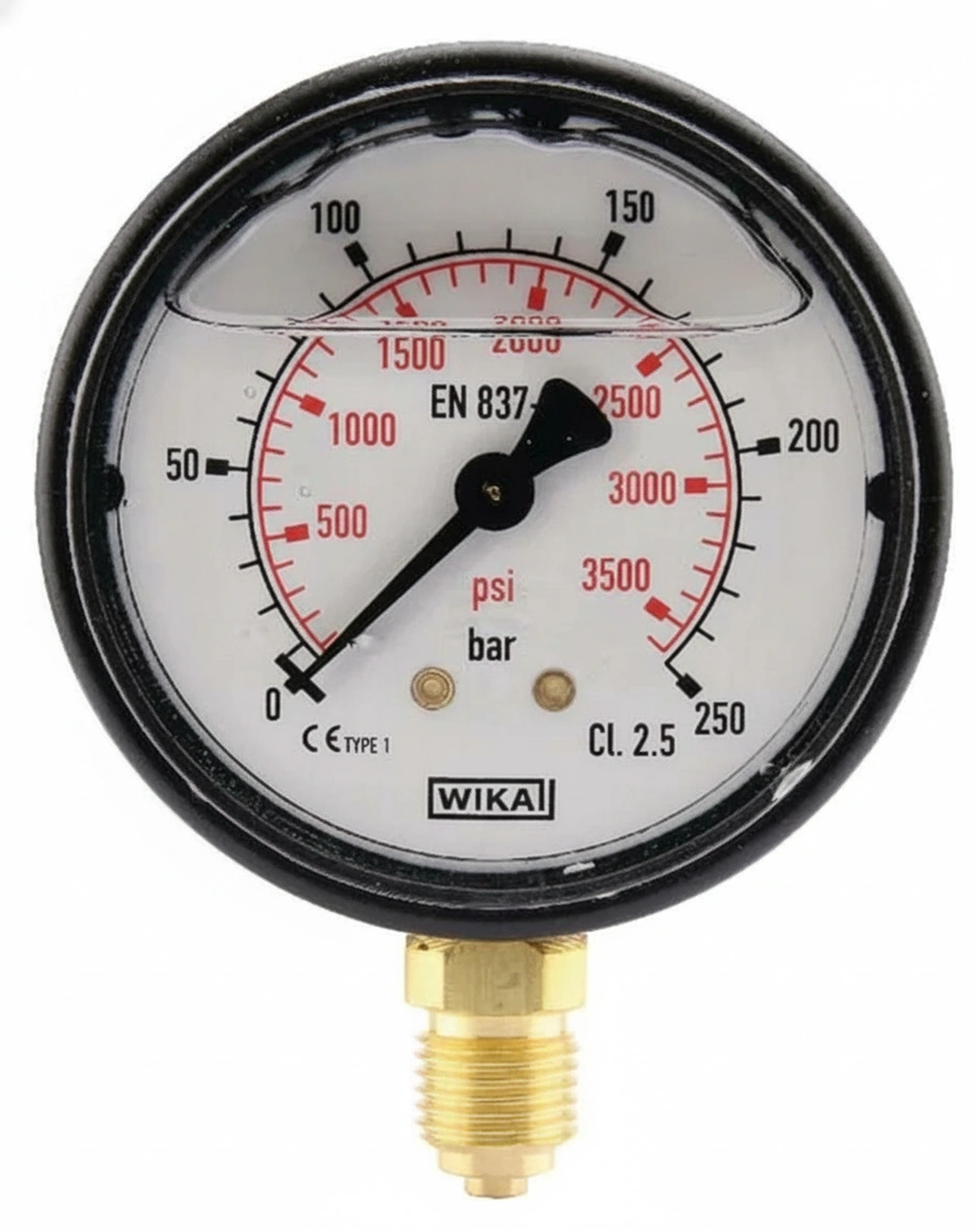 Kramp - MA63250L04PLGF - Druckmesser Diameter 63 0-250bar 1/4" unten