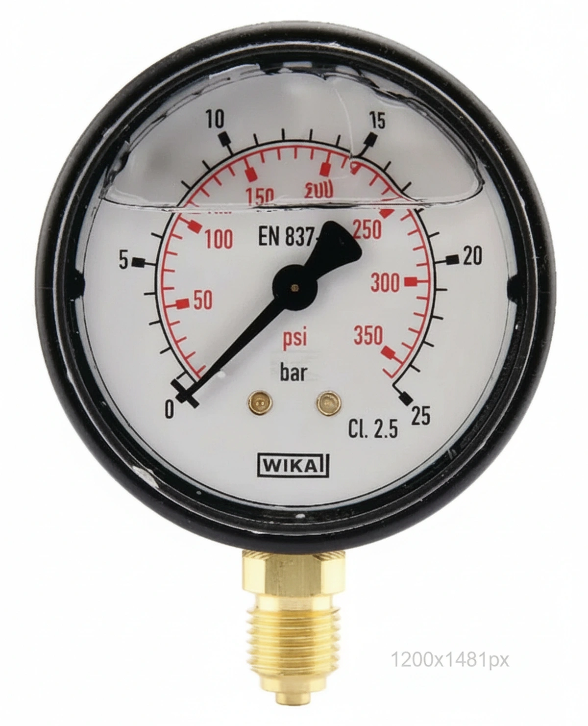 Kramp - MA6325L04PLGF - Manometer Diameter 63 0-25bar 1/4" unten