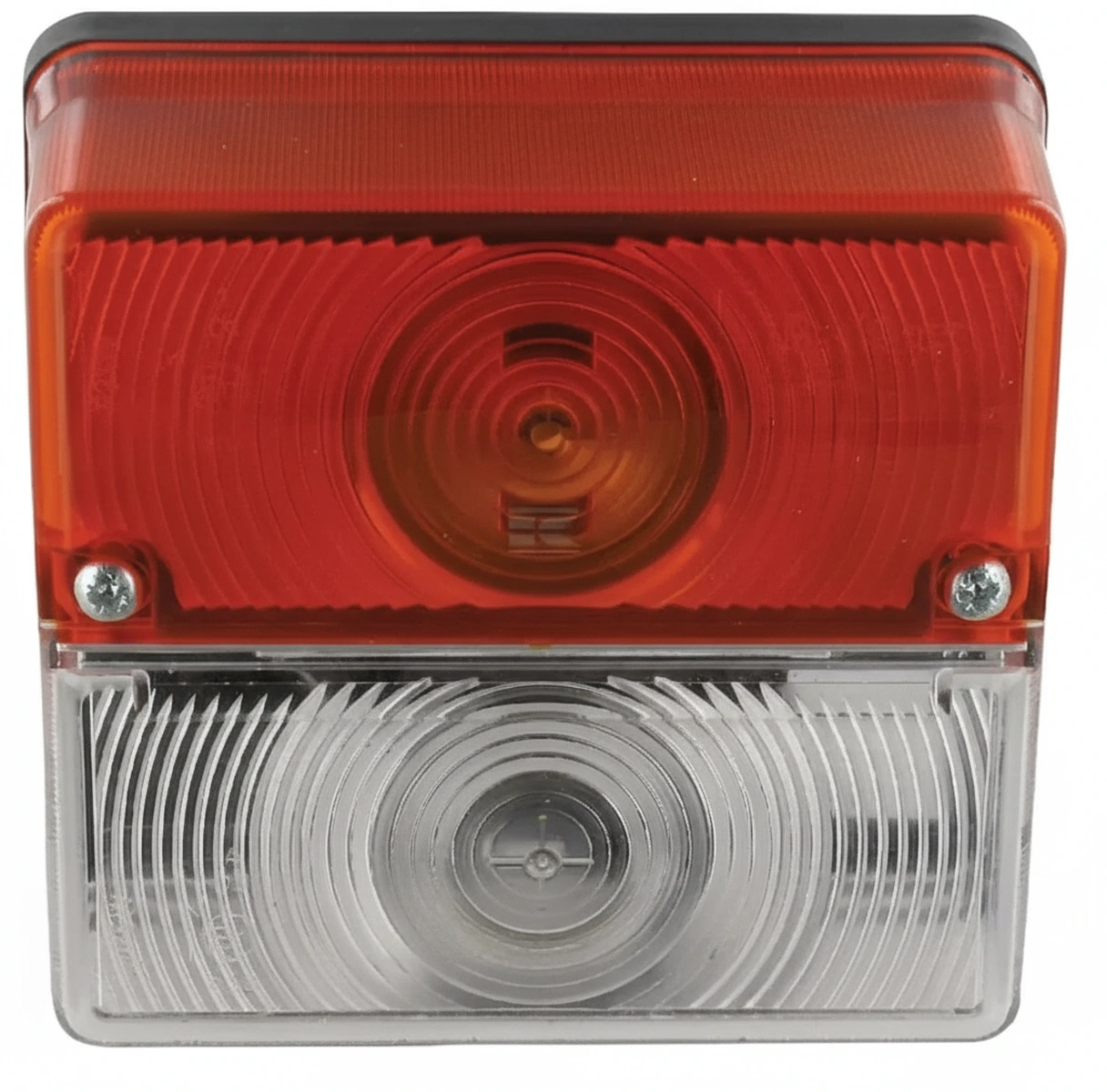 Kramp - P908706 - Richtungs- Und Positionslicht Halogen, Vorne, Quadratisch, 12/24V, Rot/Weiss, Verschraubt, 105x97x52mm, Britax
