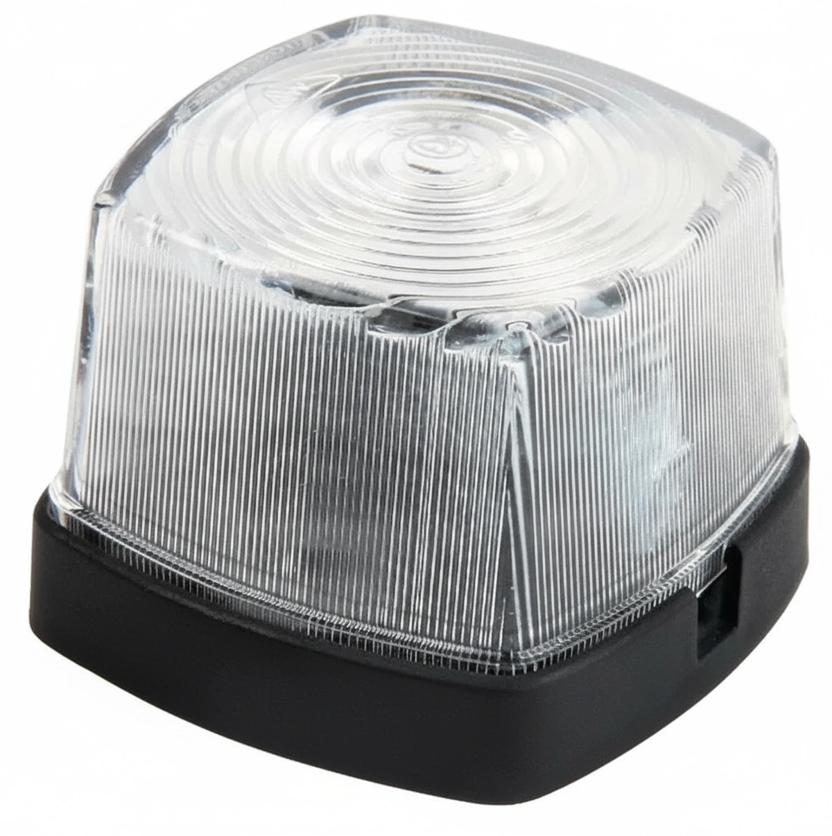 Kramp - PL62 - Begrenzungslicht quadratisch, 12V, transparent, Flachstecker, Geka