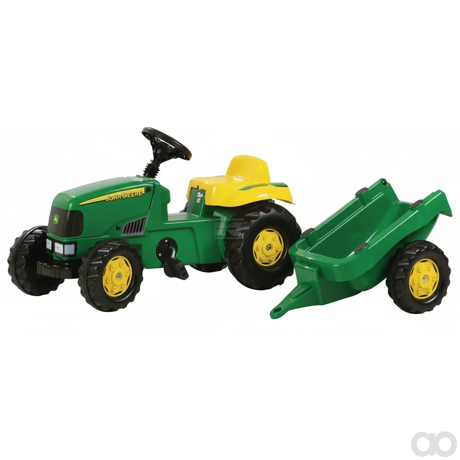 Kramp - R01219 - Pedaltraktor mit Anhaenger, John Deere, ab 2.5 Jahren, rollyKid von Rolly Toys