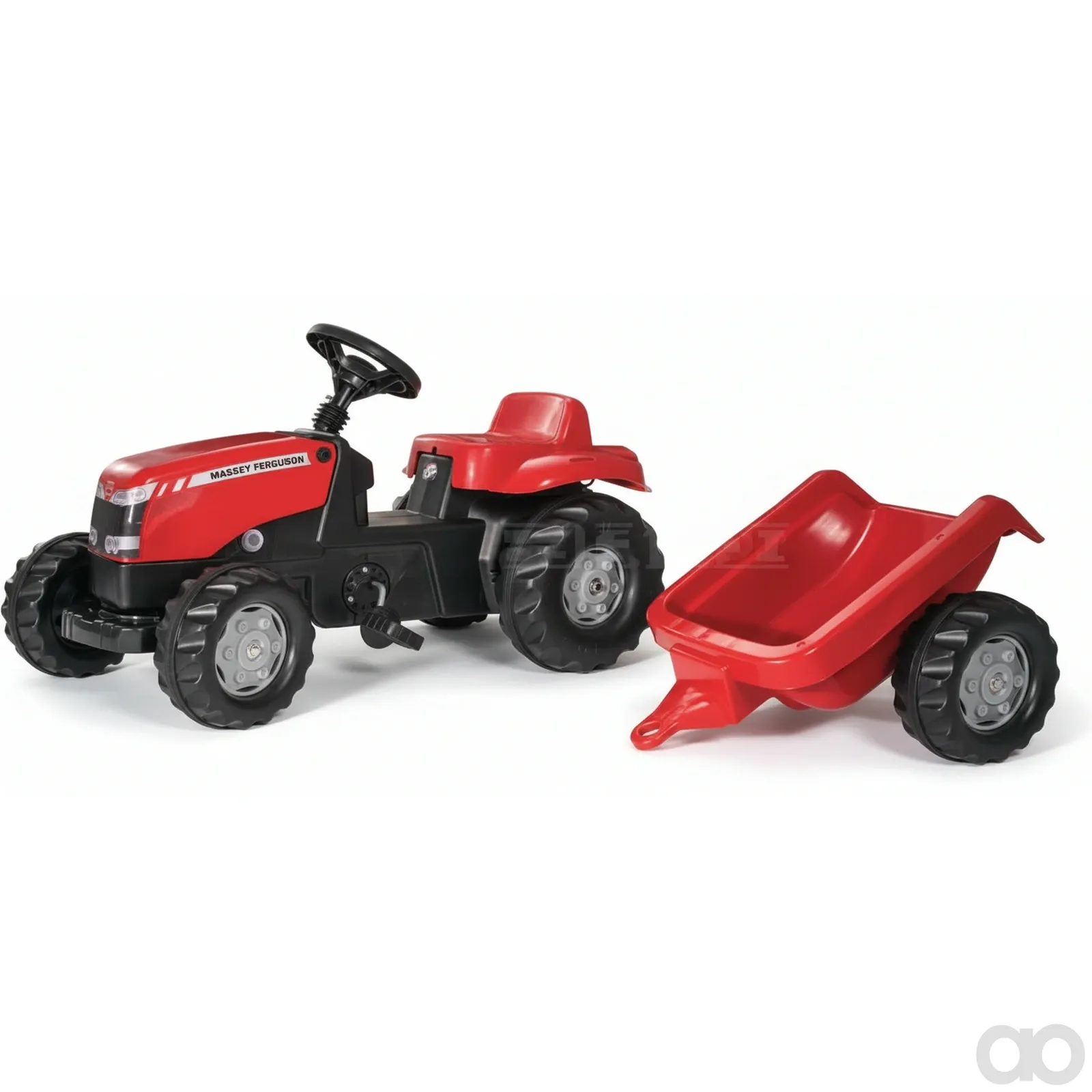 Kramp - R01230 - Pedaltraktor mit Anhaenger, Massey Ferguson, ab 2.5 Jahren, rollyKid von Rolly Toys