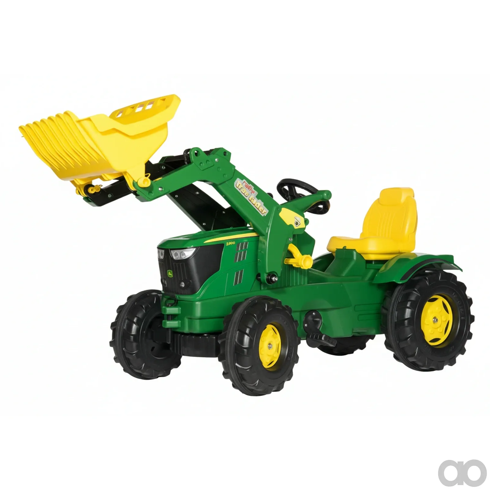 Kramp - R61109 - Trettraktor mit Frontlader, John Deere 6210R, ab 3 Jahren, Rollyfarmtrac von Rolly Toys
