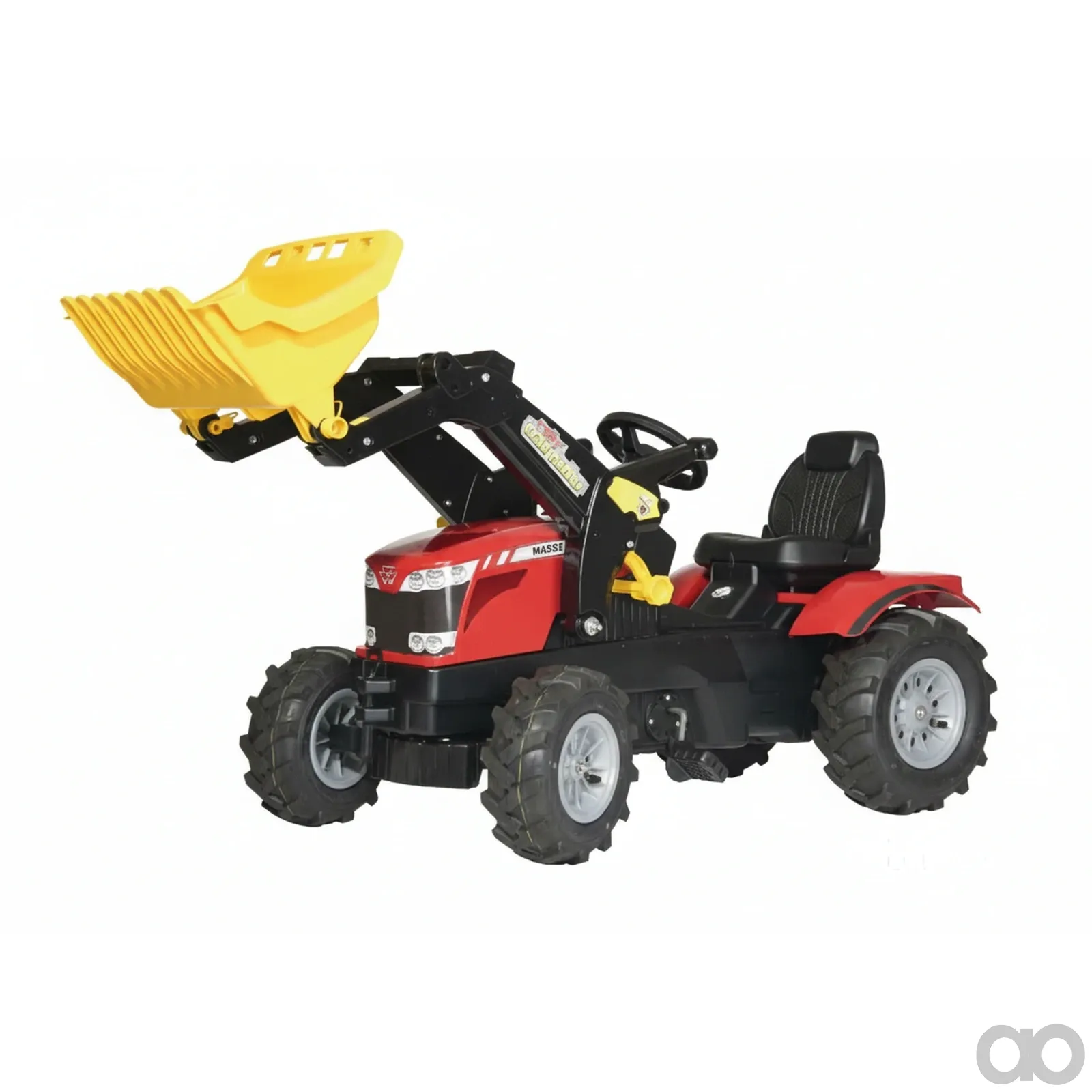 Kramp - R61114 - Trettraktor mit Frontlader, Massey Ferguson 7726, mit Luftreifen, ab 3 Jahren, Rollyfarmtrac von Rolly Toys