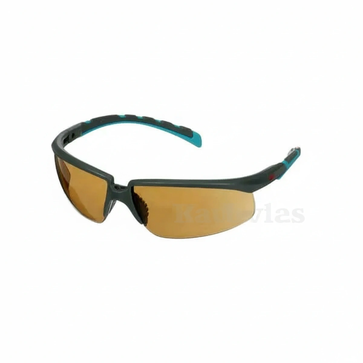 Kramp - S2005SGAFBGR - Sicherheitsbrille Solus 2000, Grau/Blau-Gruener Rahmen, Anti-Beschlag (K&N), Braune Linse