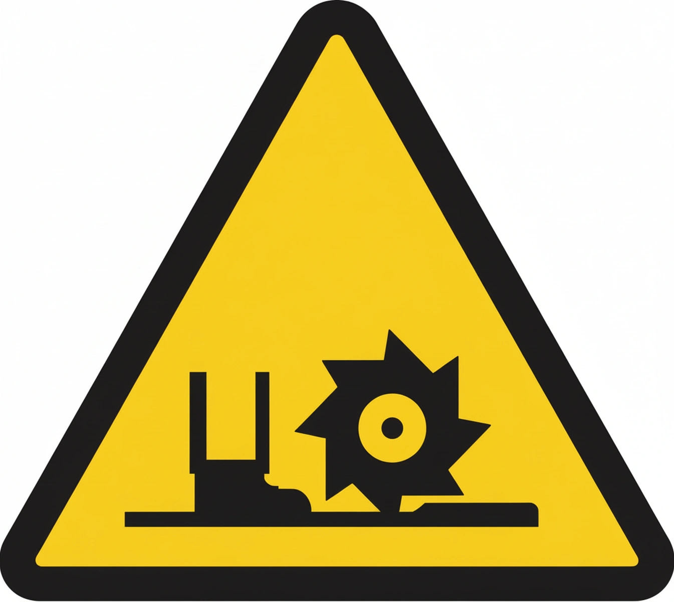Kramp - WB250255 - Warnschild Aufkleber Kreiselgrubber 100x100mm Brady