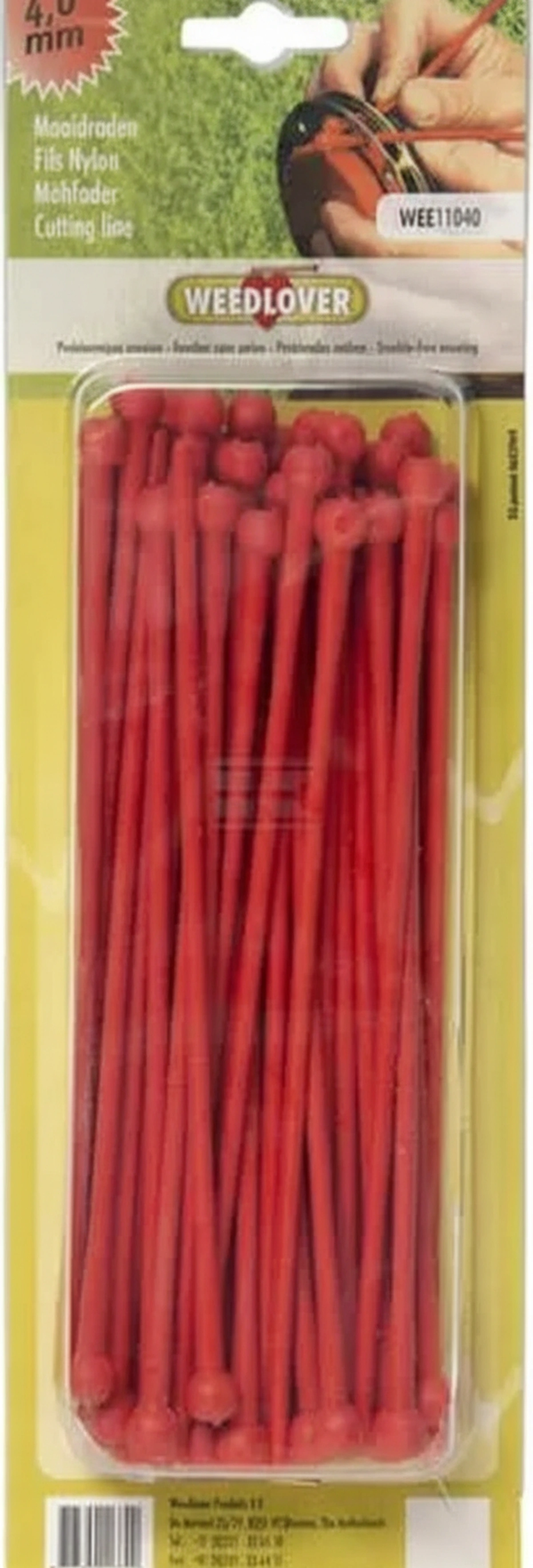 Kramp - WEE11040 - Trimmerfaden Diameter 4 mm rund rot Weed Lover