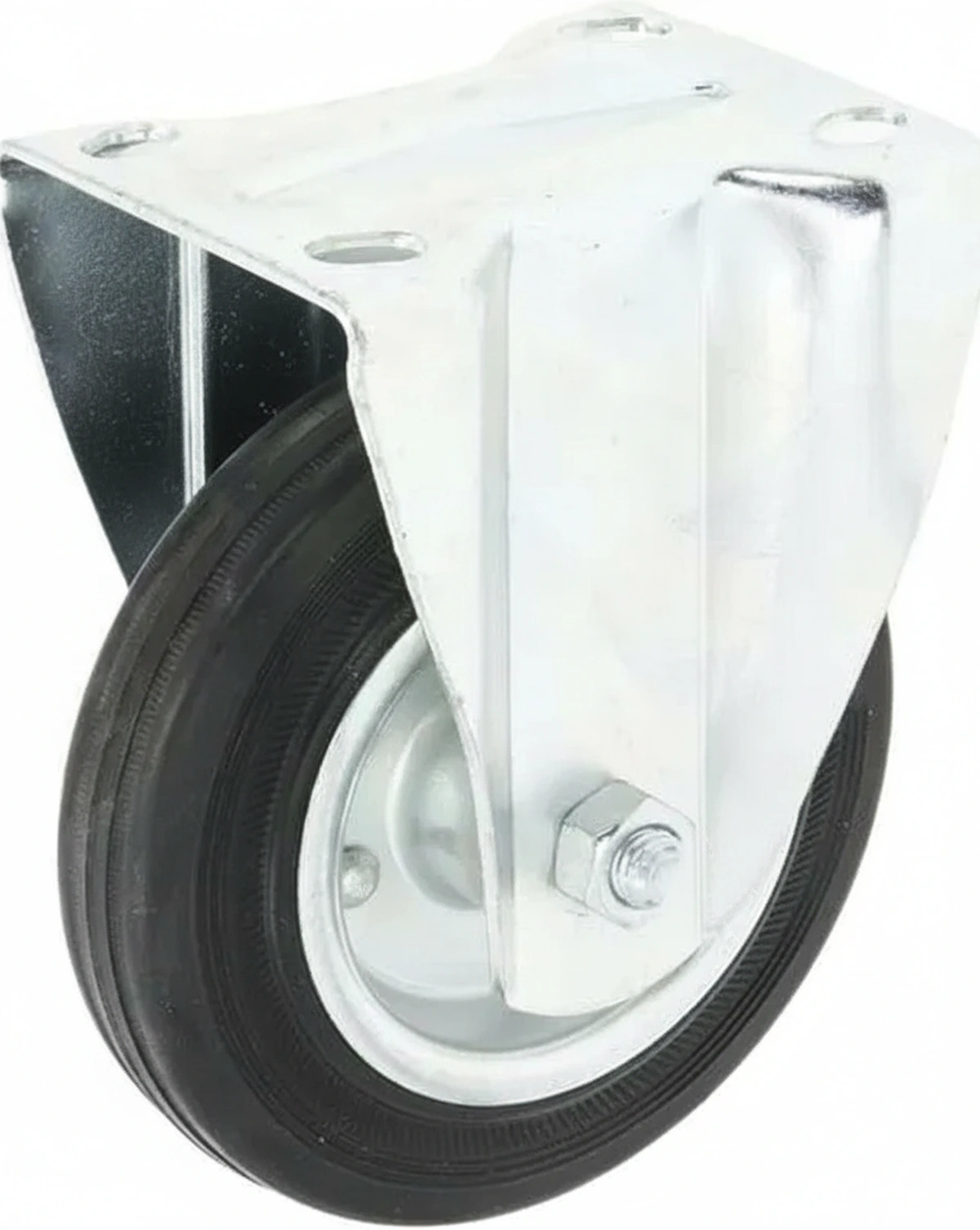 Kramp - WH5181140 - Starrrollen, Gummilaufrad: Diameter 140x37,5mm, Plattenbefestigung: 115x95mm Belastung: 140kg, Ro-Carr