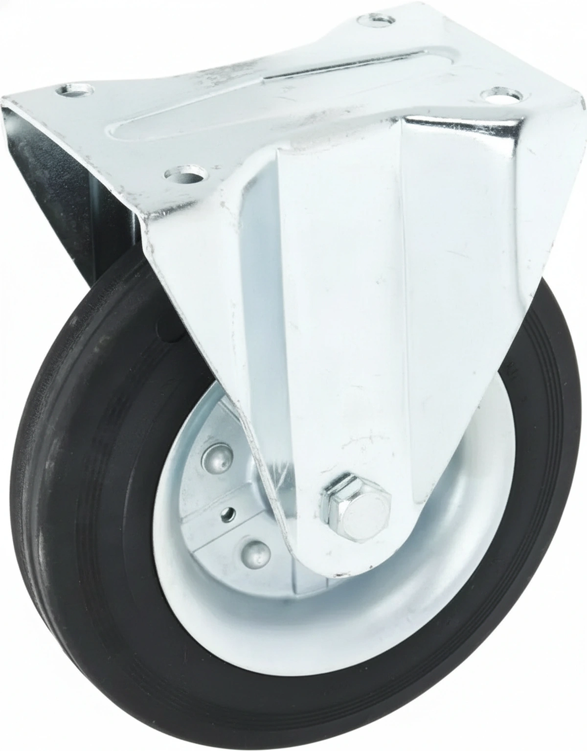 Kramp - WH5181200 - Starrrollen, Gummilaufrad: Diameter 200x50mm, Plattenbefestigung: 145x110mm Belastung: 250kg, Ro-Carr
