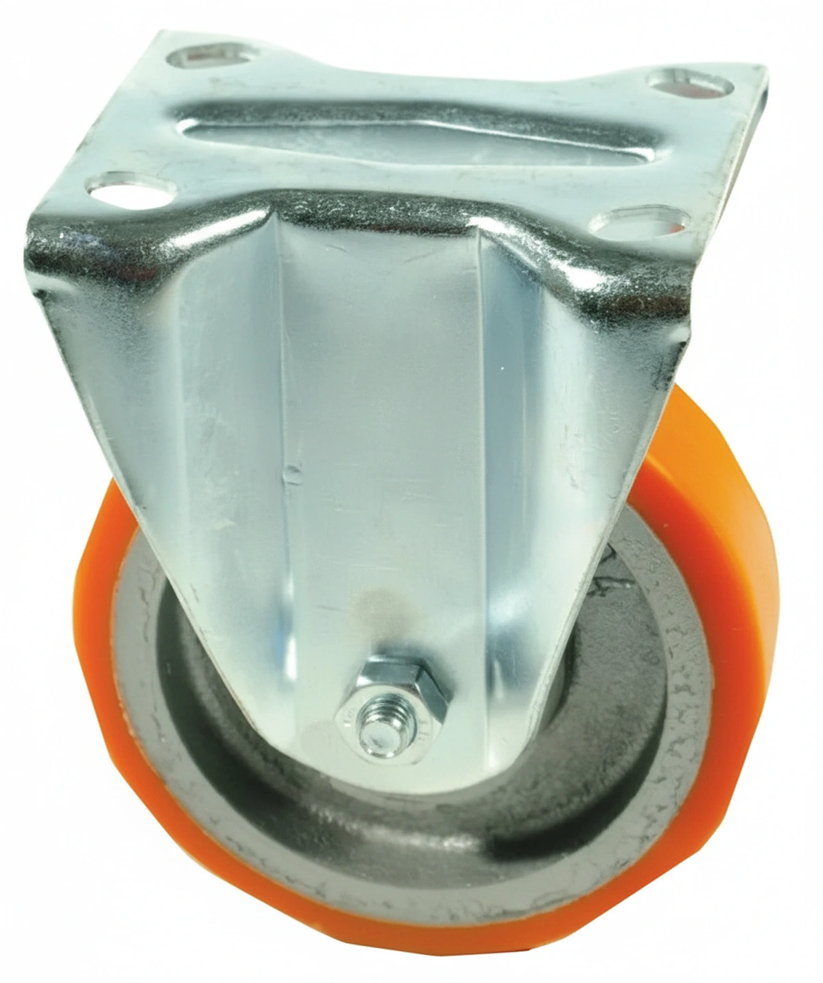 Kramp - WH710100 - Festrolle, Polyurethanrad: Diameter 100x30mm, Plattenbefestigung: 100x85mm Belastung: 200kg, Ro-Carr