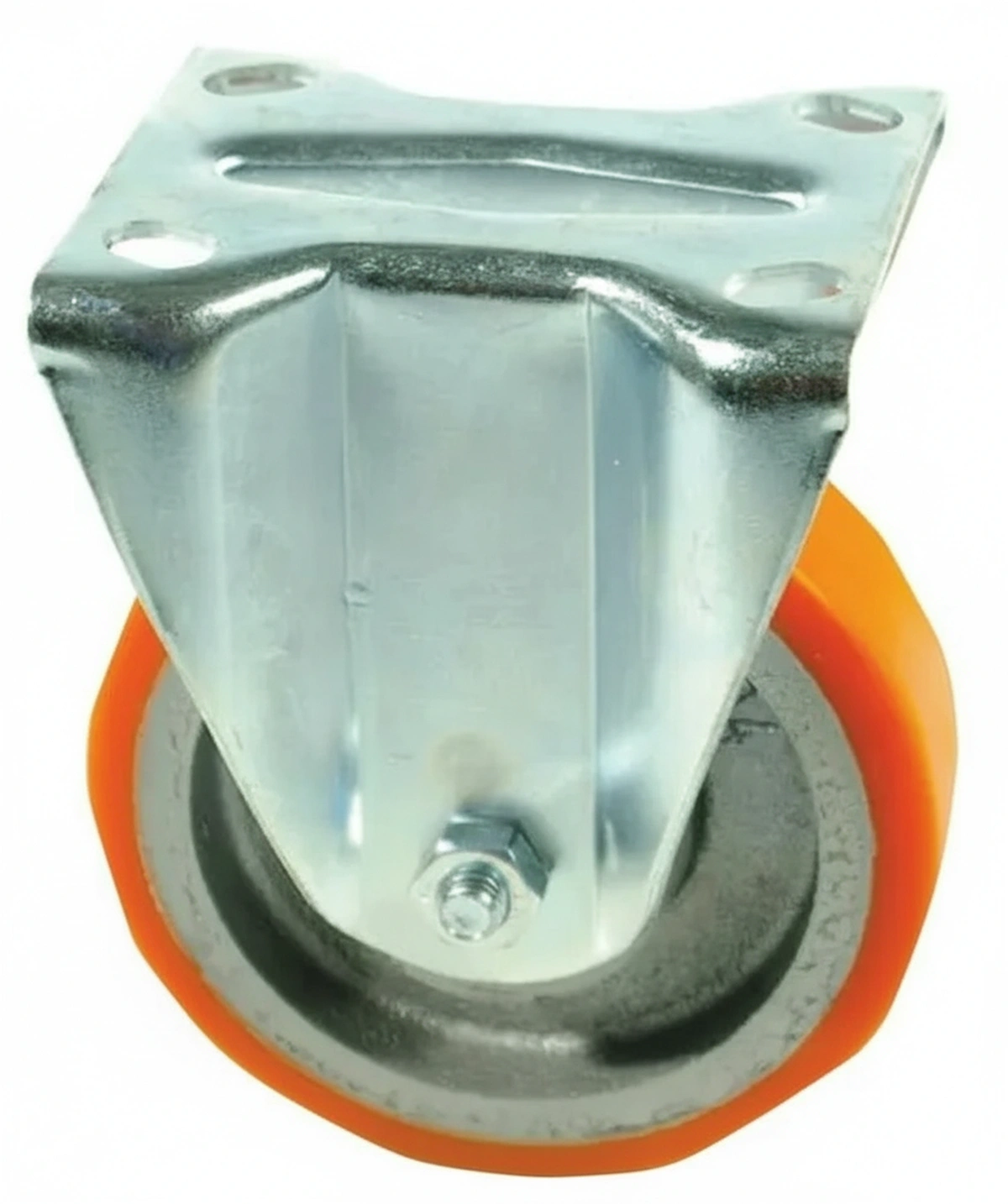 Kramp - WH710125 - Festrolle, Polyurethanrad: Diameter 125x35mm, Plattenbefestigung: 110x95mm Belastung: 250kg, Ro-Carr