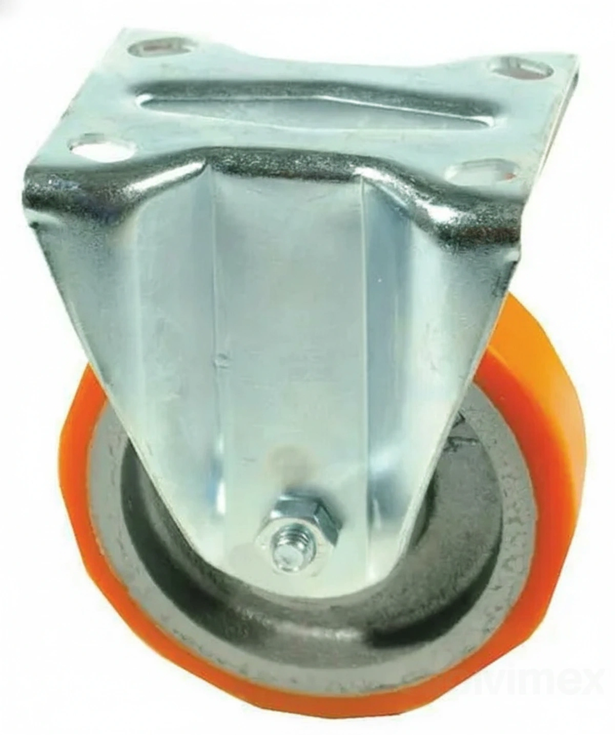 Kramp - WH710150 - Festrolle, Polyurethanrad: Diameter 150x40mm, Plattenbefestigung: 145x110mm Belastung: 400kg, Ro-Carr