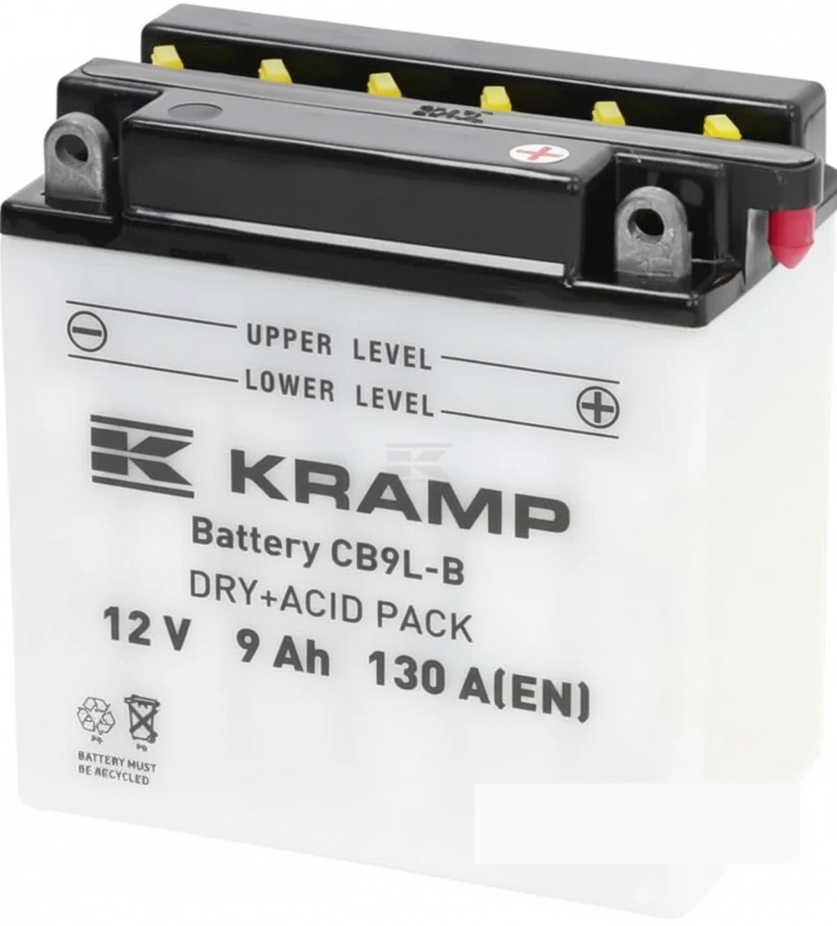Kramp - YB9LBKR - Batterie 12V 9Ah 130A mit Saeurepack