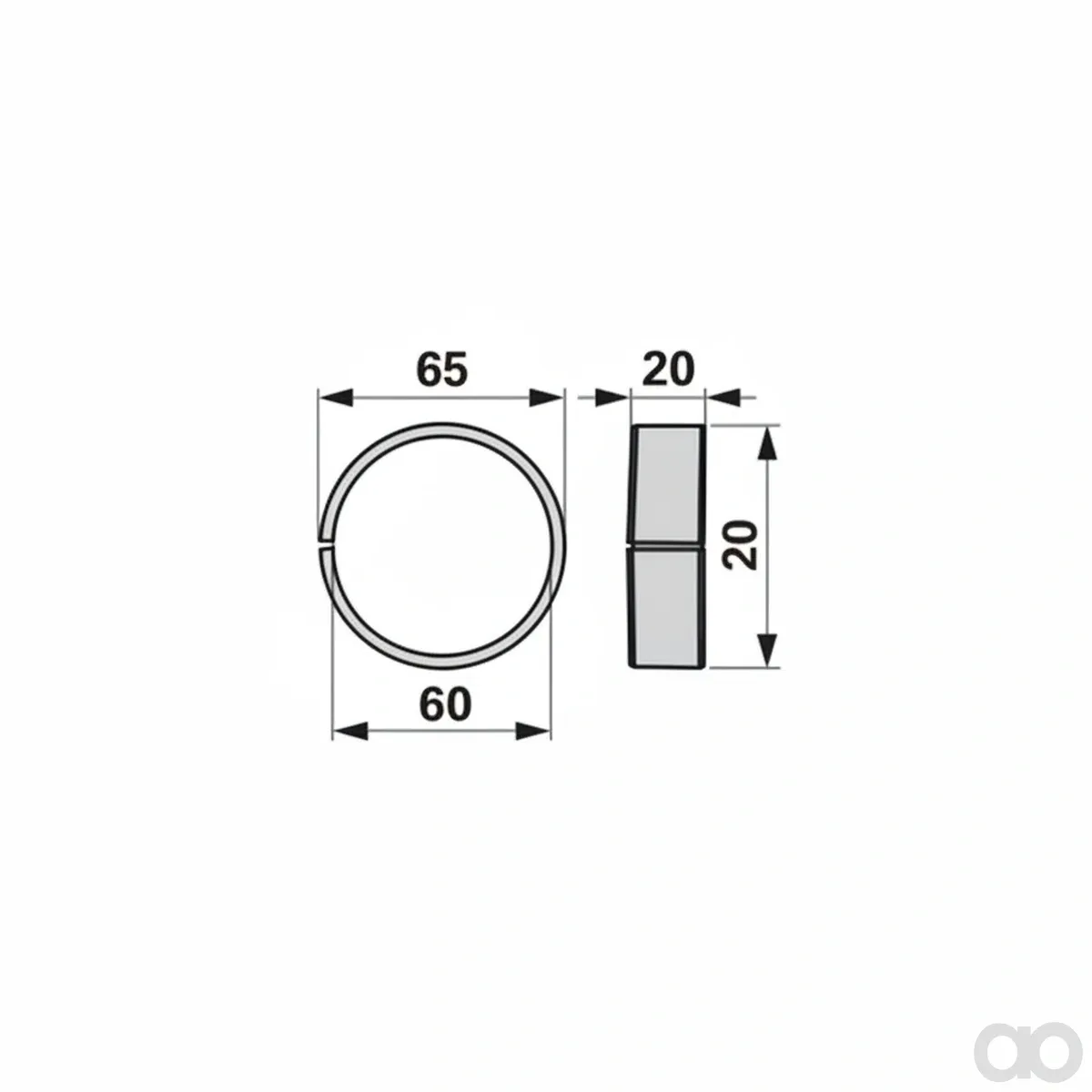 Krone - 00453516 - Buechse 60 X 65 X 20 Mm, Prillinger