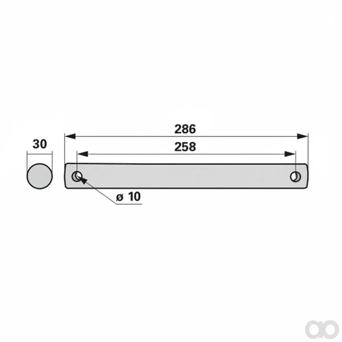 Krone - 00453522 - Bolzen 30 X 286 Mm, 260 Prillinger
