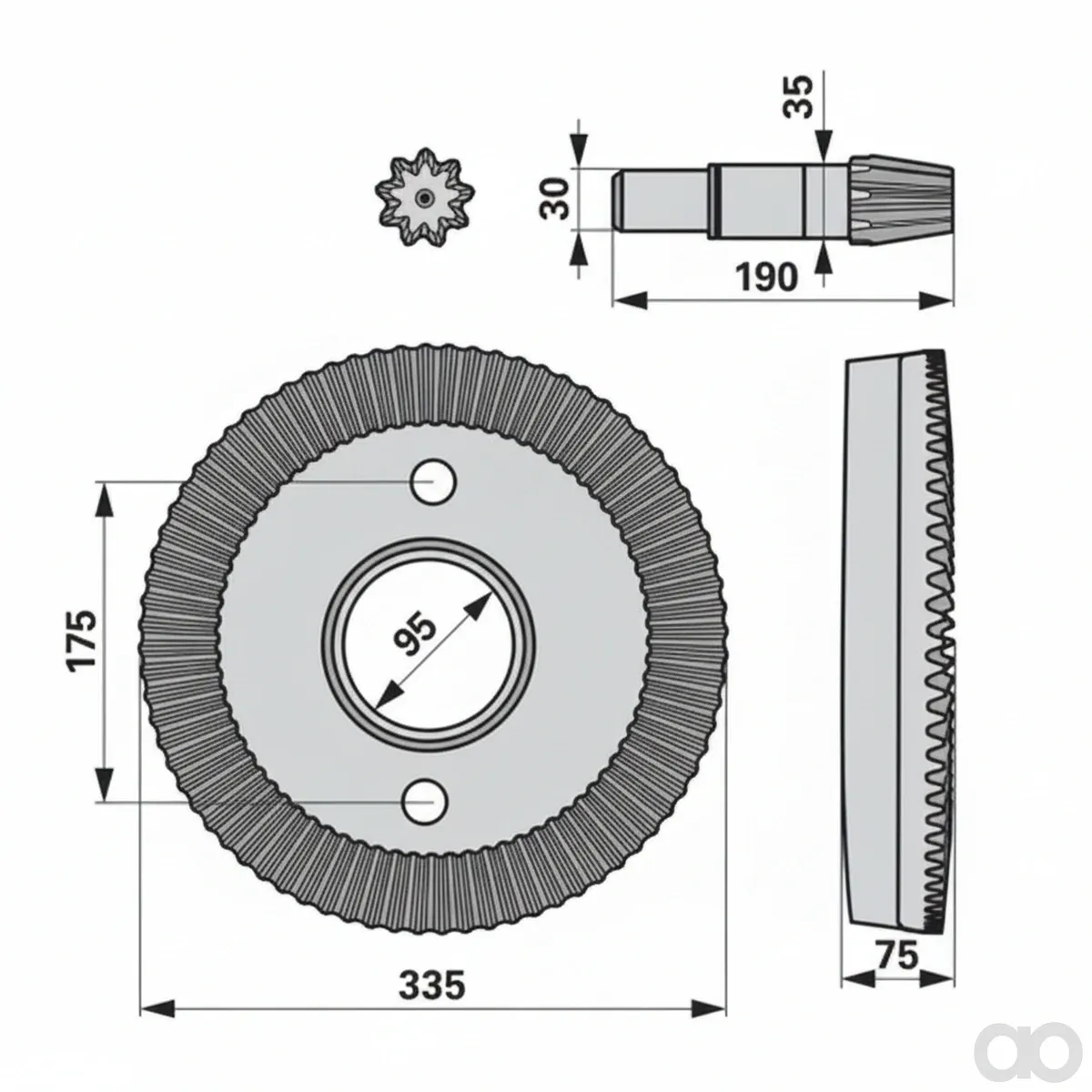 Krone - 00453526 - Kegelradsatz 9/79 Zaehne, Prillinger