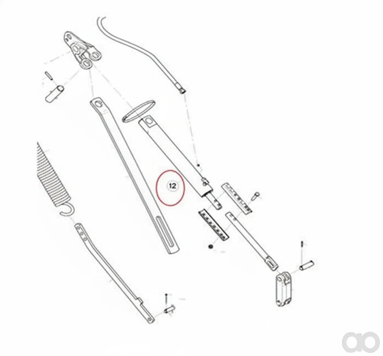 KUHN - 131256 - Achse TTHF BODY 120 D