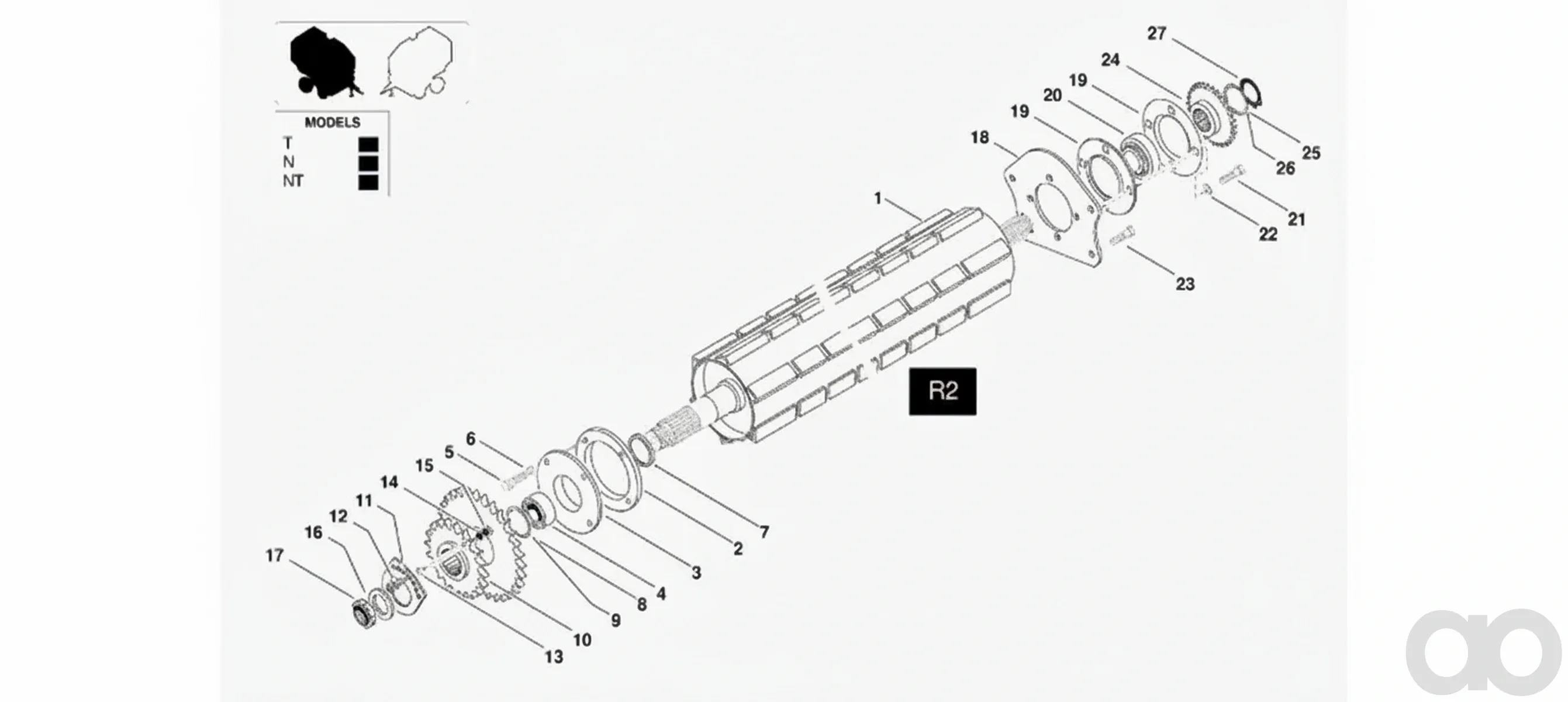 Kverneland - KB3908A58 - Rolle