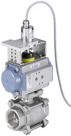 Burkert - 8805-BB-T-00-2-00-10,0EE-VA-RM-217271 - Kugelventil mit Pneumatik-Drehantrieb