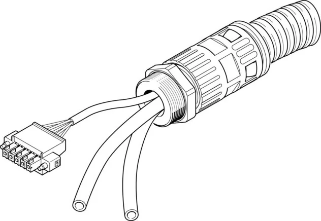 Festo - NHSB-A1-10-BLG5-LE5-PU8-2XBB-1585794 - Anschluss Kabel