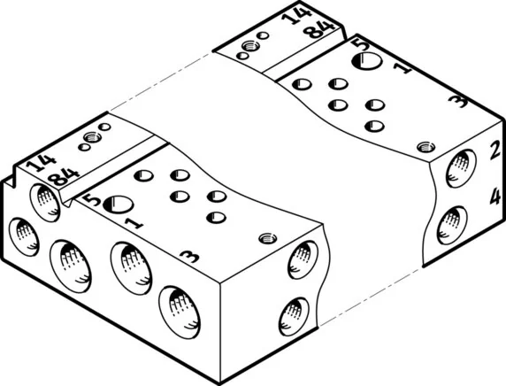 Festo - VABM-L1-10AW-M7-2-566546 - Anschlussstreifen
