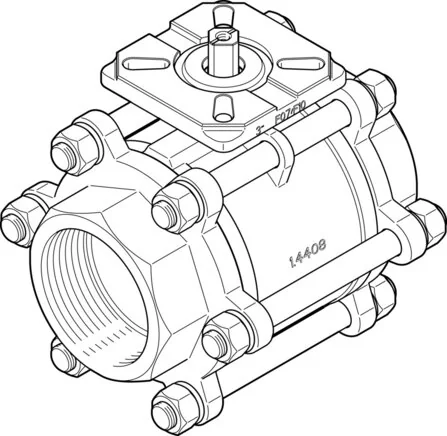 Festo - VZBA-3"-GG-63-T-22-F0710-V4V4T-1686651 - Kugelventil